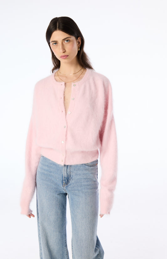 Frankie Crew Cardigan - Rosewater