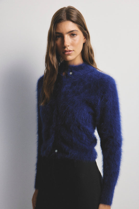 Bella Button up Cardigan - Navy