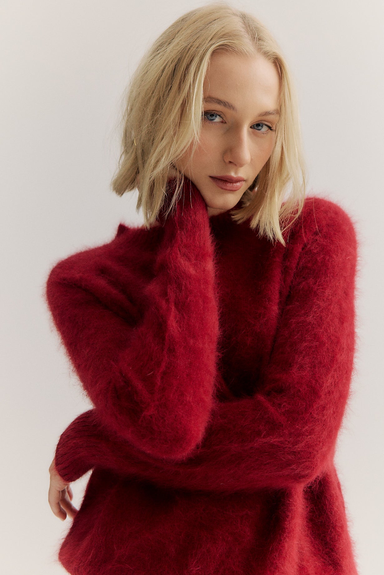 Adele Crew Neck Knit - Merlot
