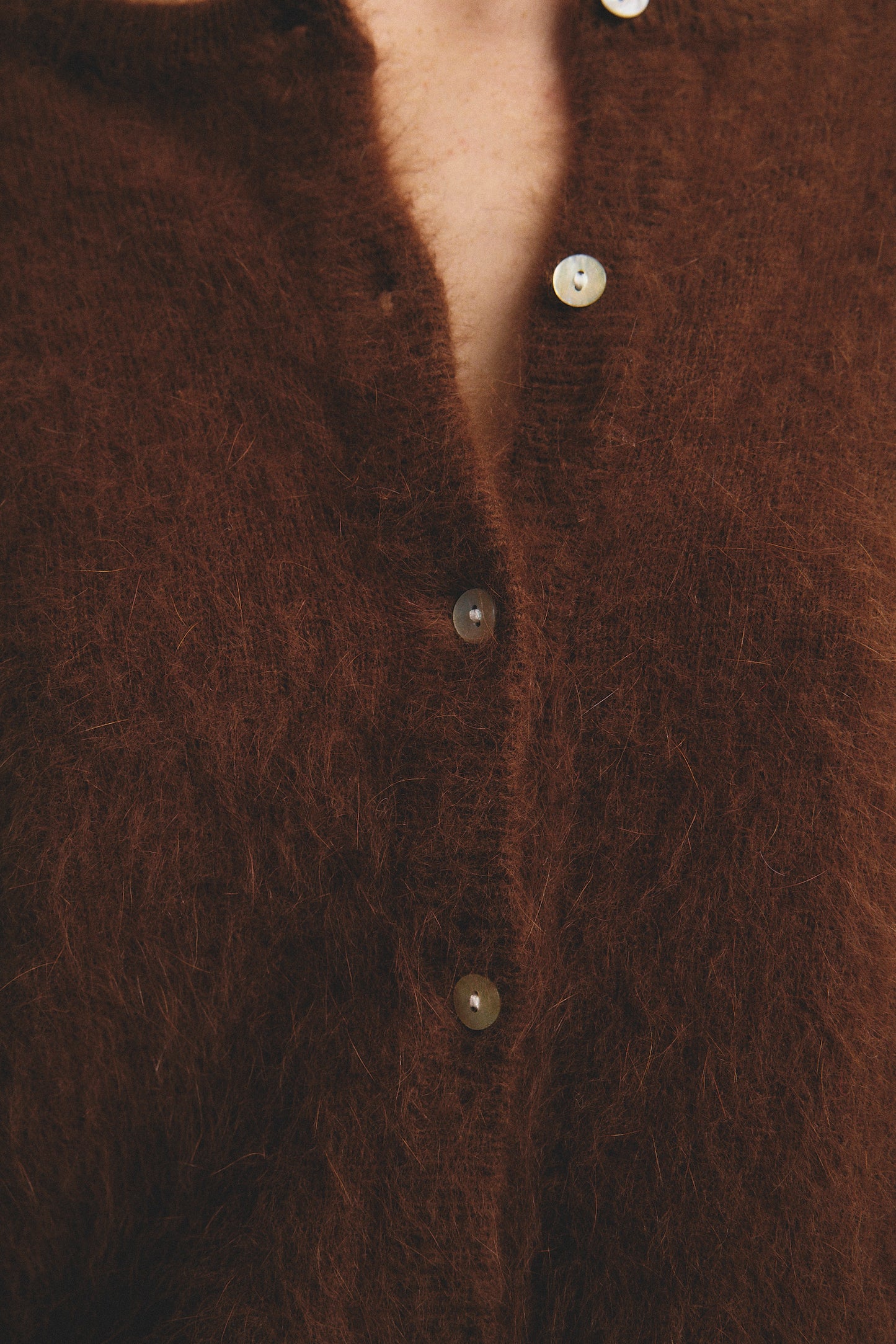 Frankie Crew Cardigan - Chocolate