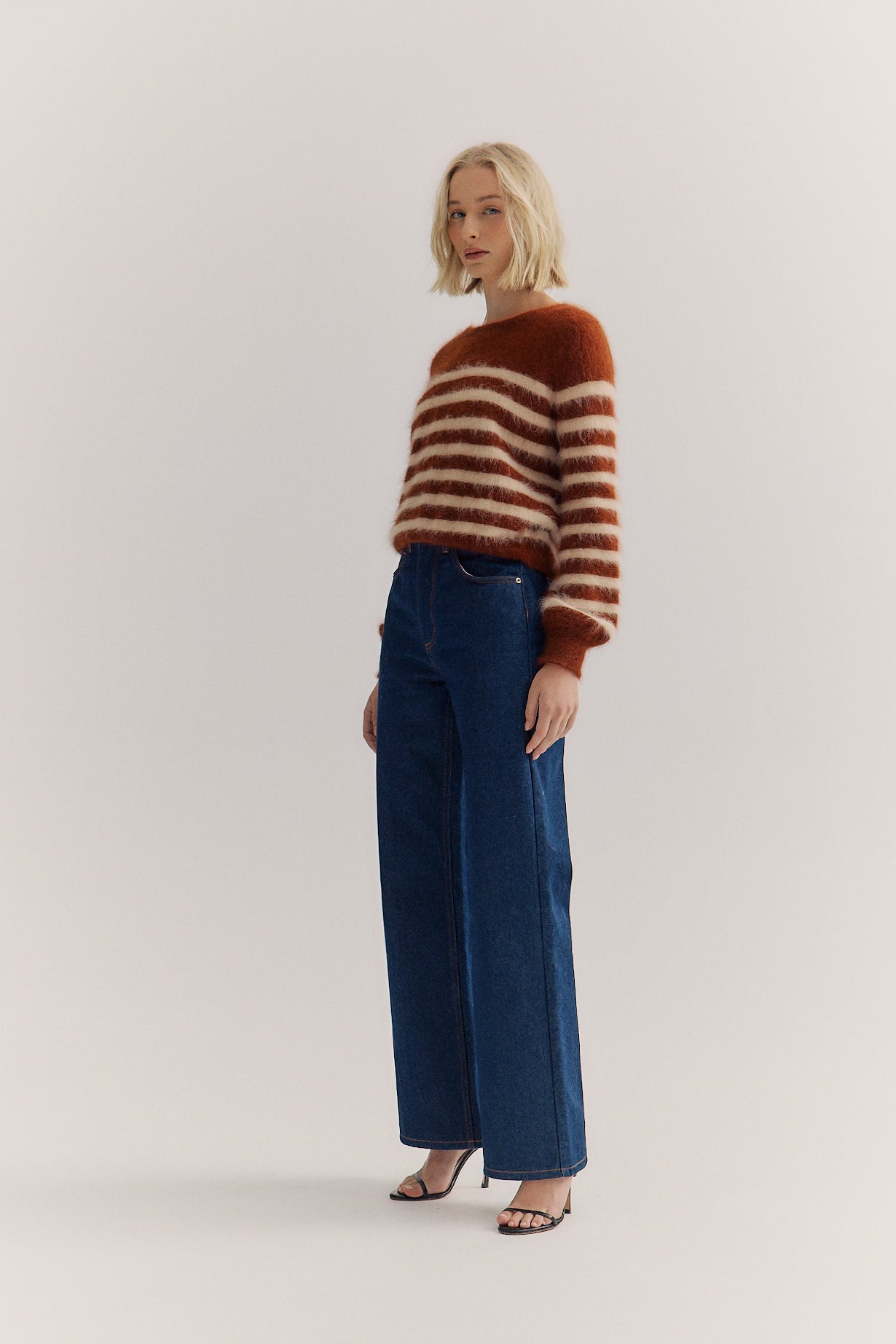Tara Stripe Knit - Chocolate