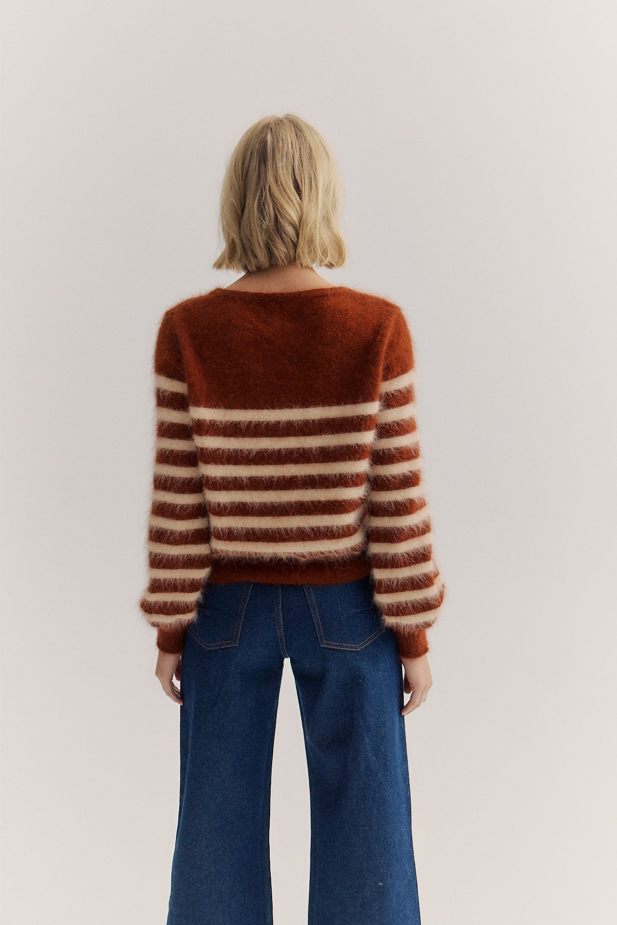 Tara Stripe Knit - Chocolate