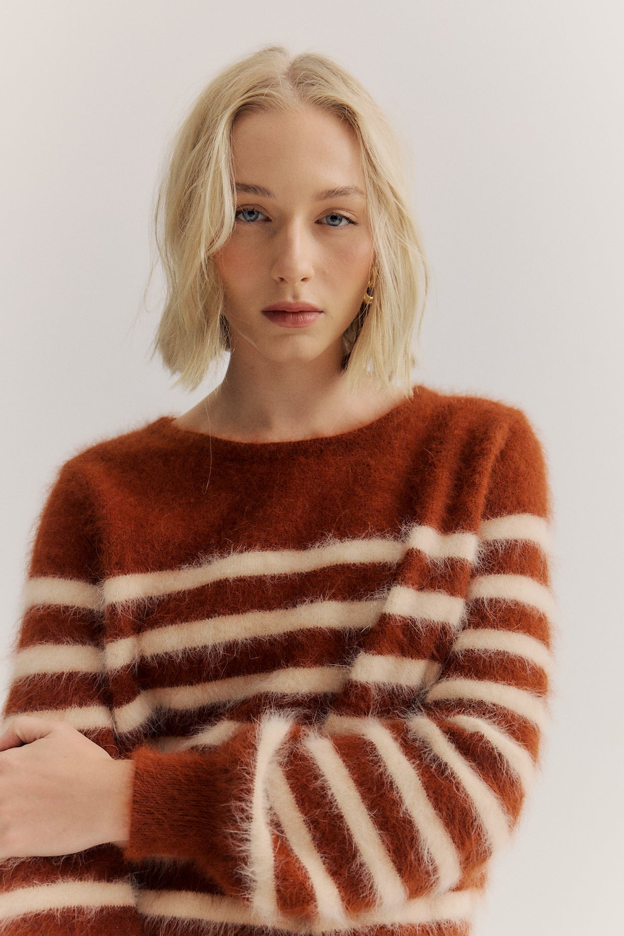 Tara Stripe Knit - Chocolate