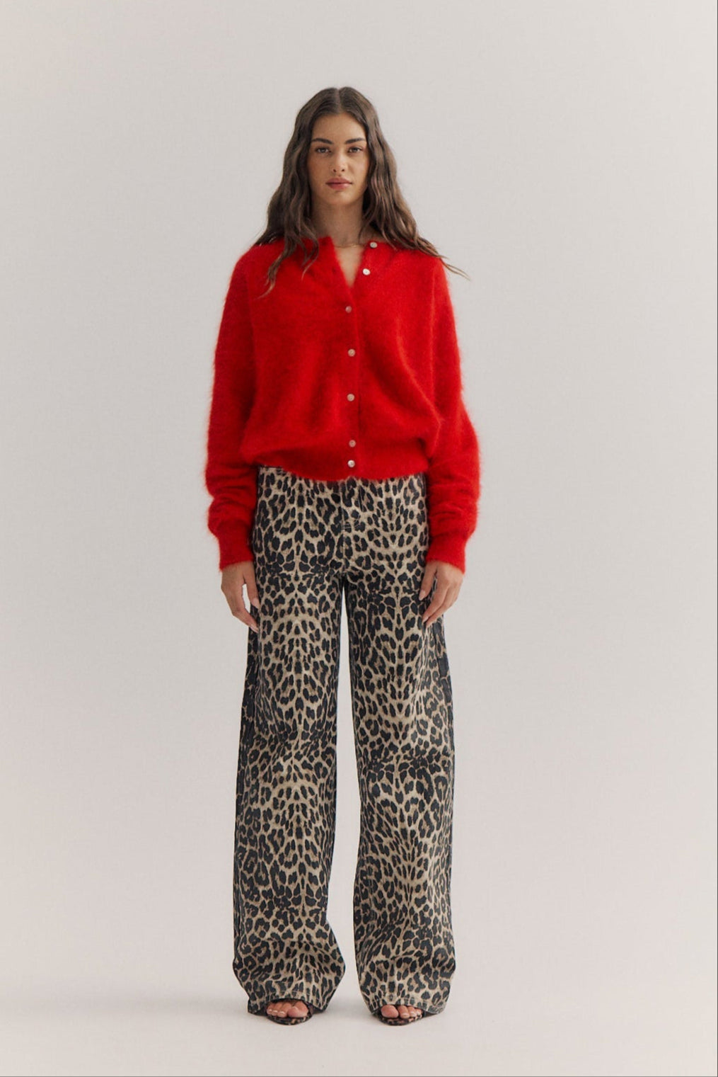 Frankie Crew Cardigan - Flame