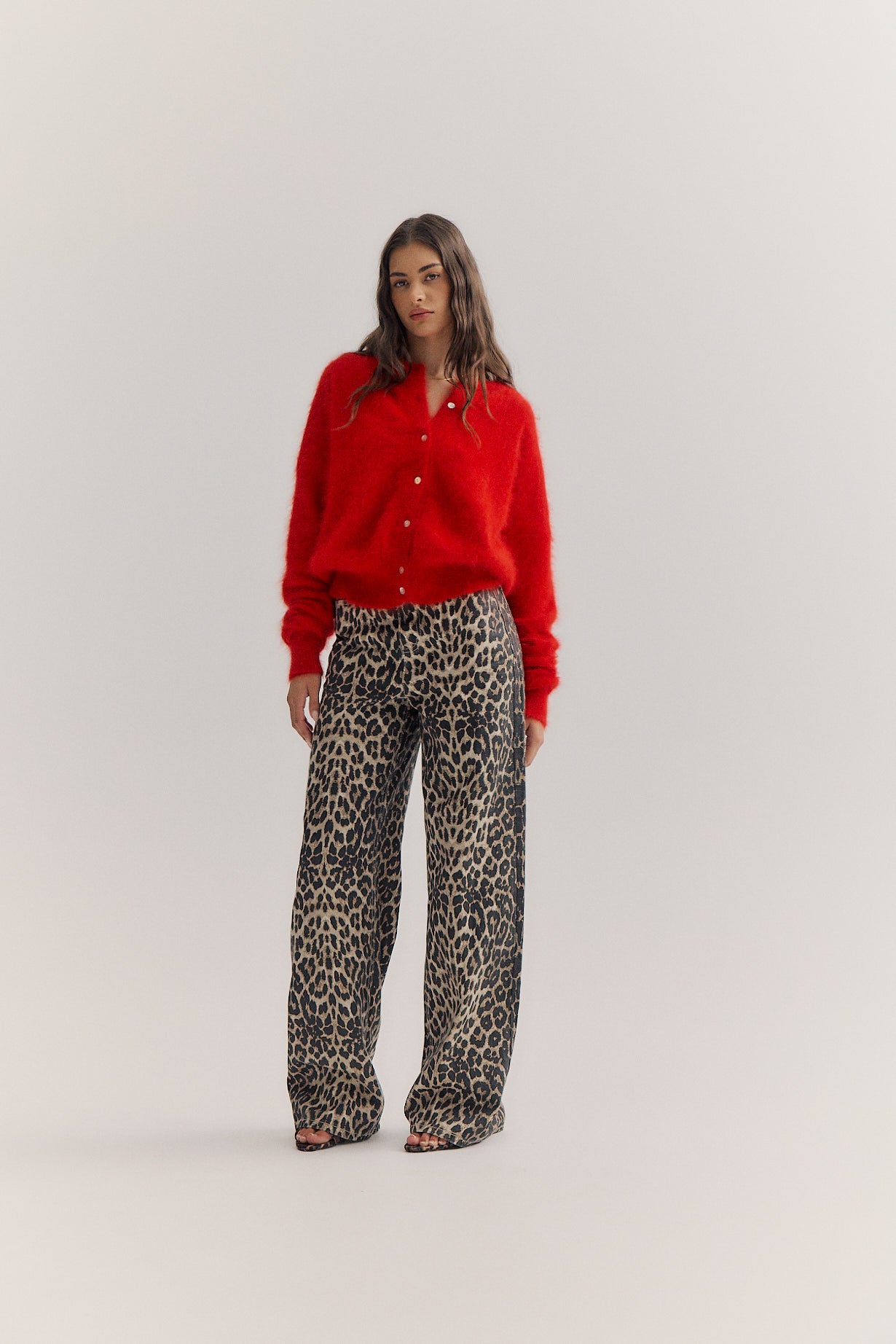 Frankie Crew Cardigan - Flame
