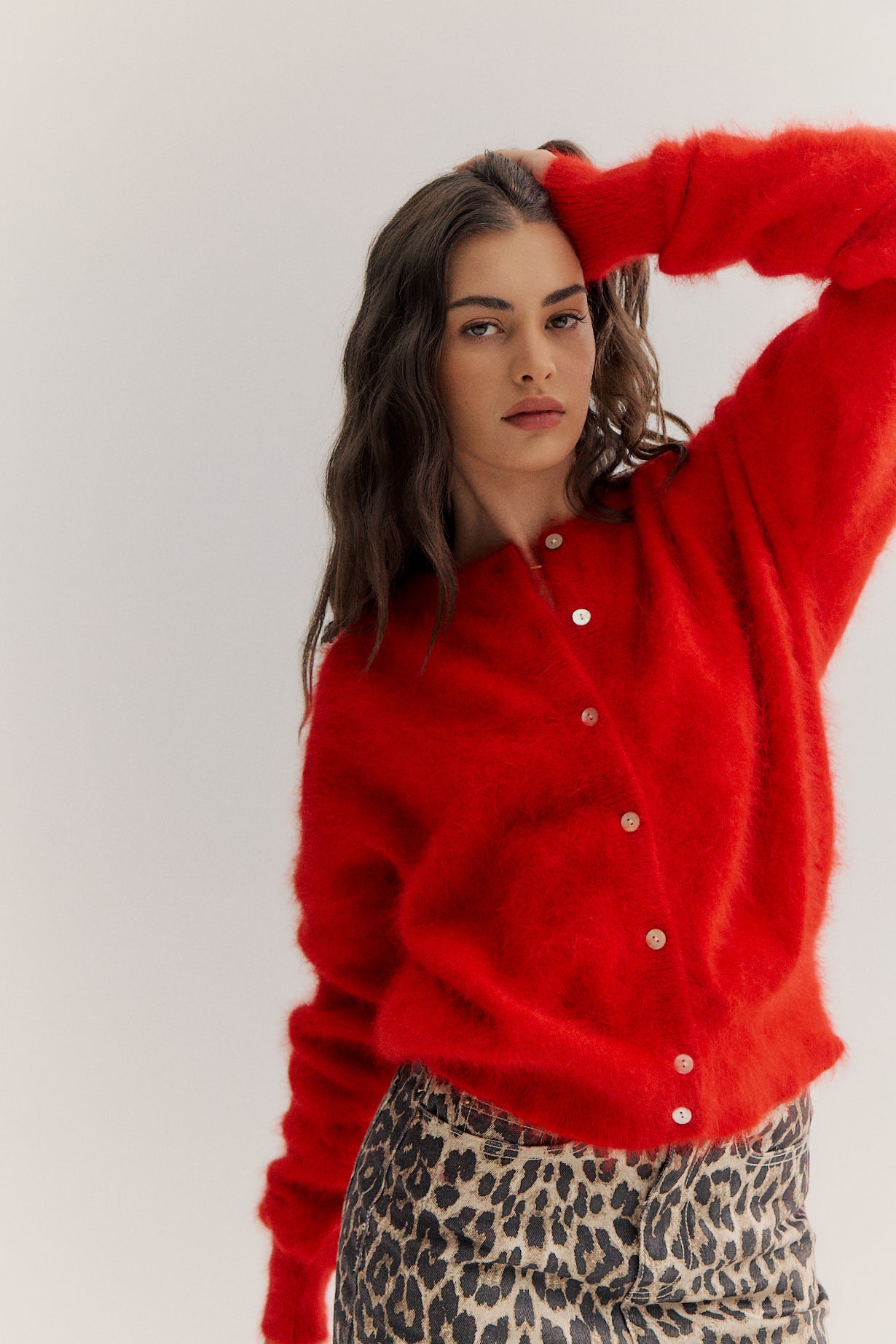 Frankie Crew Cardigan - Flame