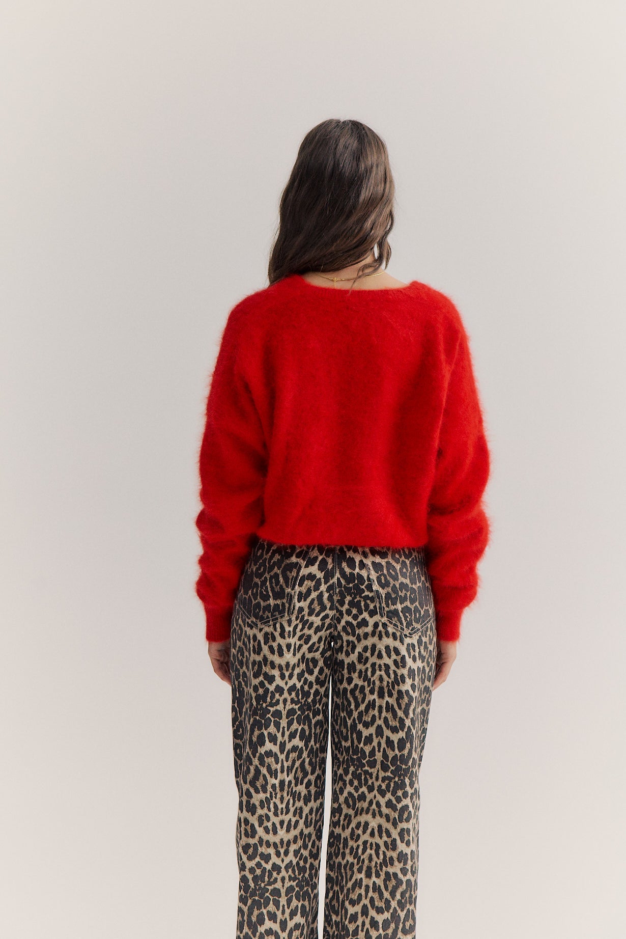 Frankie Crew Cardigan - Flame