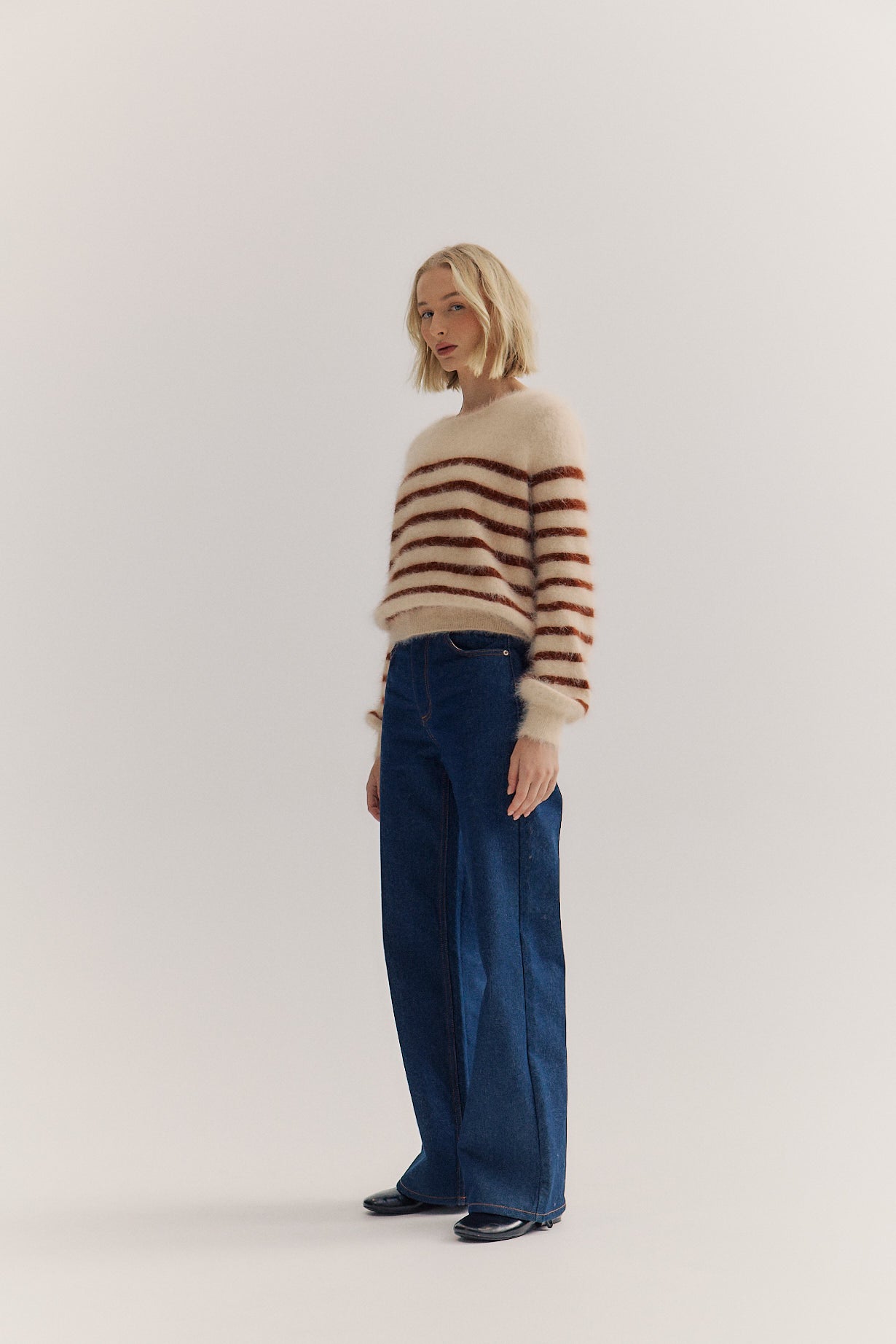 Tara Stripe Knit - Oatmeal