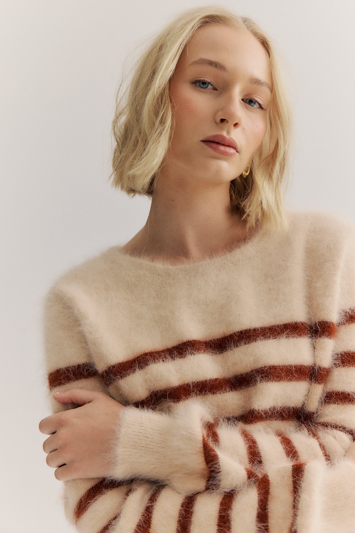 Tara Stripe Knit - Oatmeal