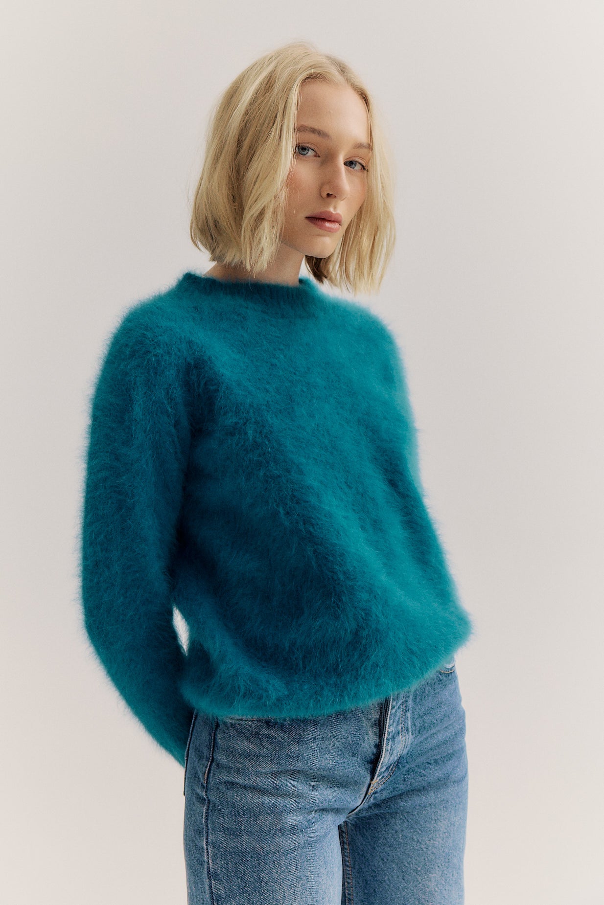 Adele Crew Neck Knit - Ocean