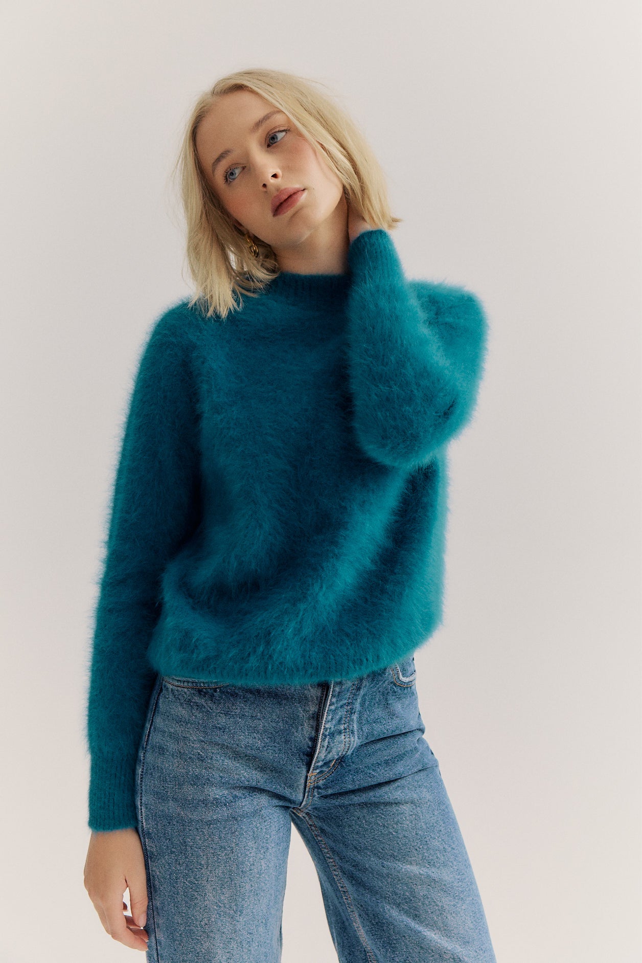 Adele Crew Neck Knit - Ocean