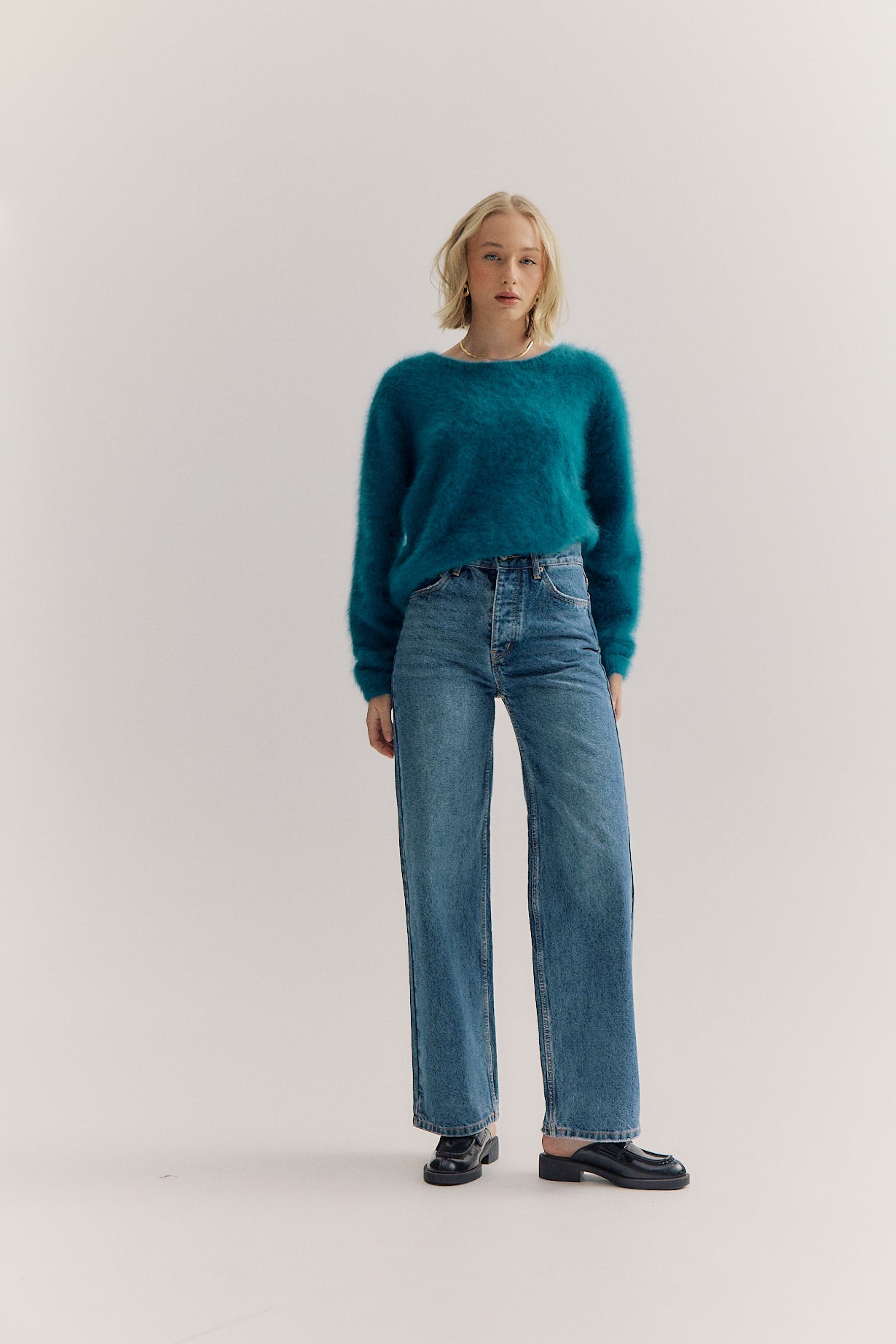 Stella Boat Neck Knit - Ocean