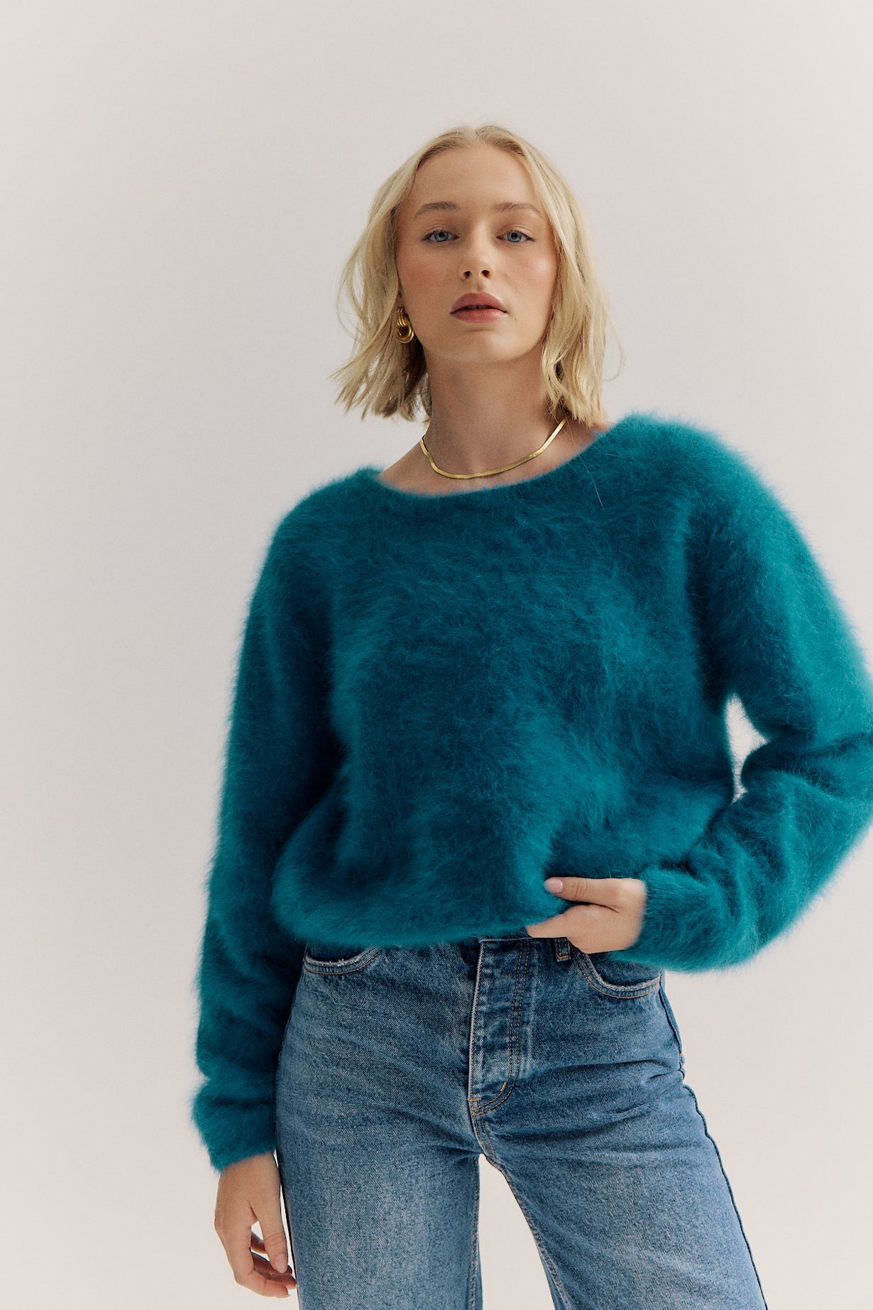 Stella Boat Neck Knit - Ocean