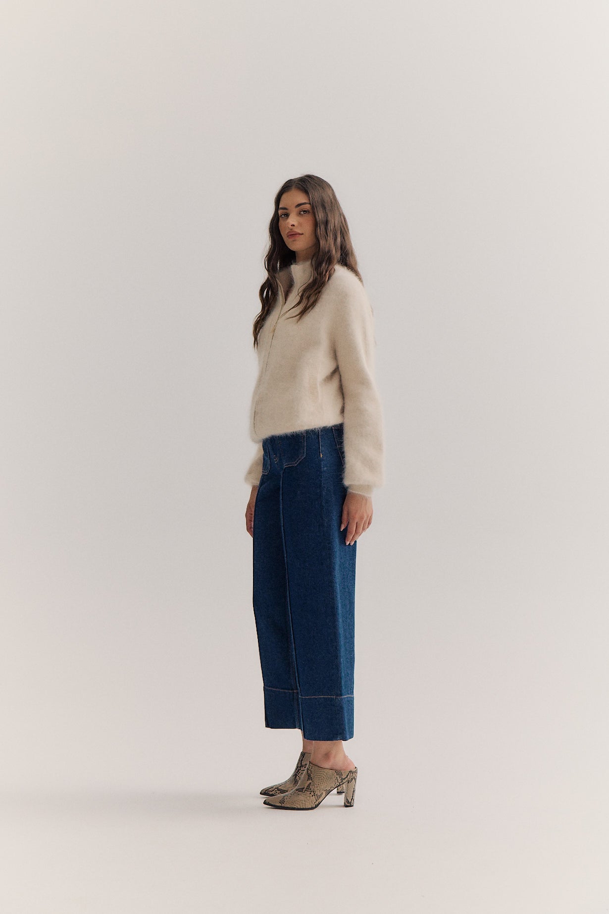 Felix Zip Cardigan - Oatmeal