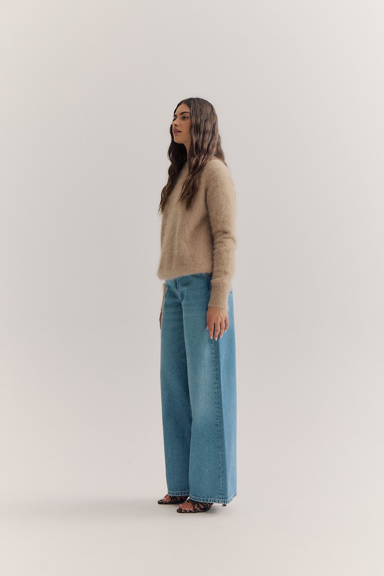 Adele Crew Neck Knit - Latte