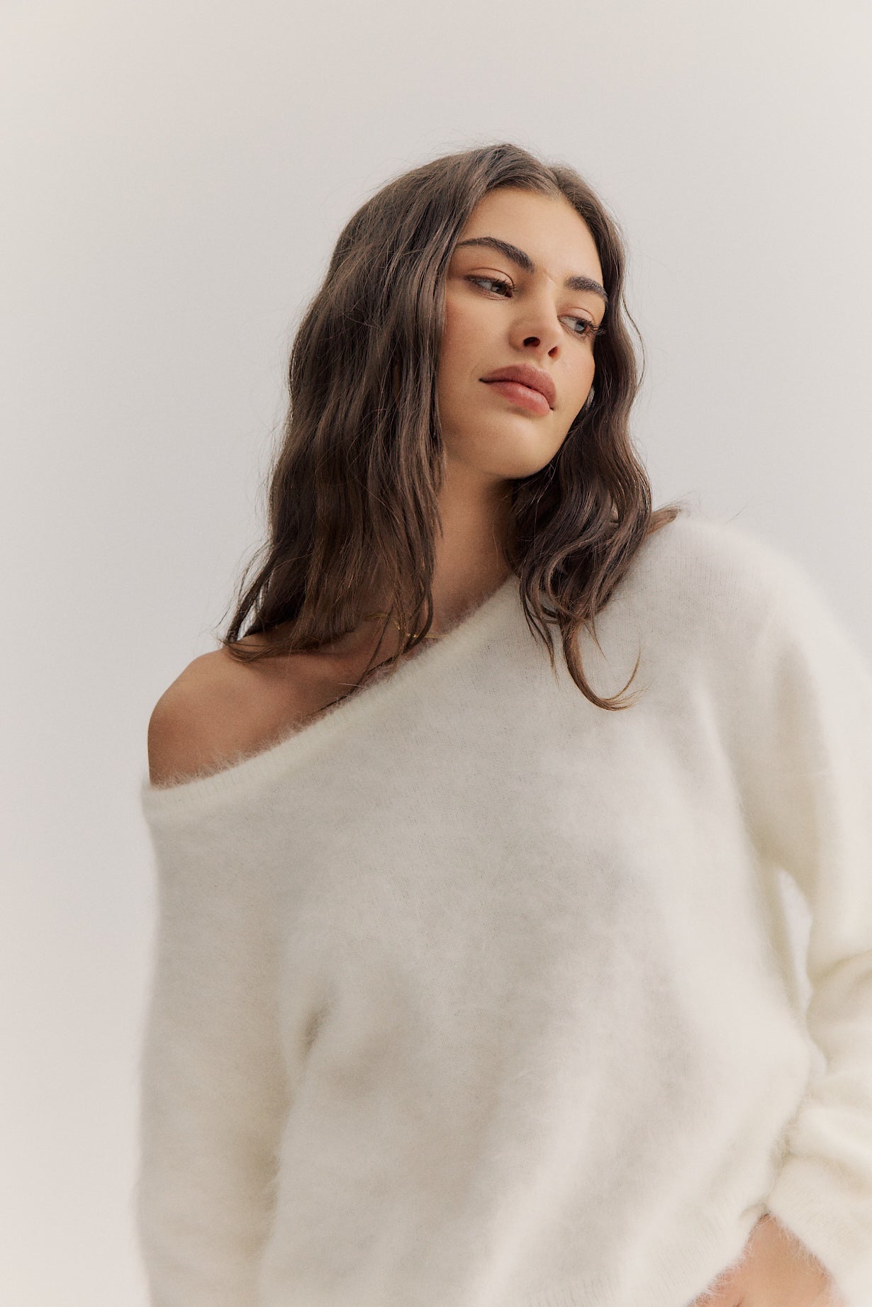 Stella Boat Neck Knit - Snow