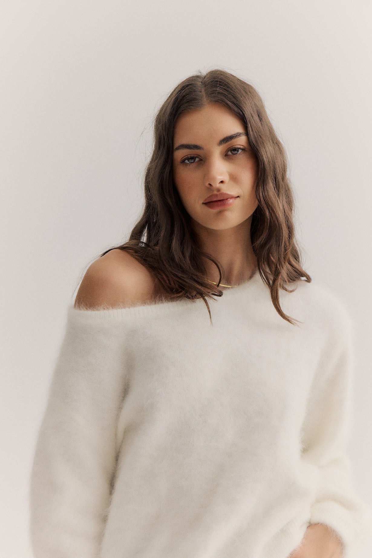 Stella Boat Neck Knit - Snow