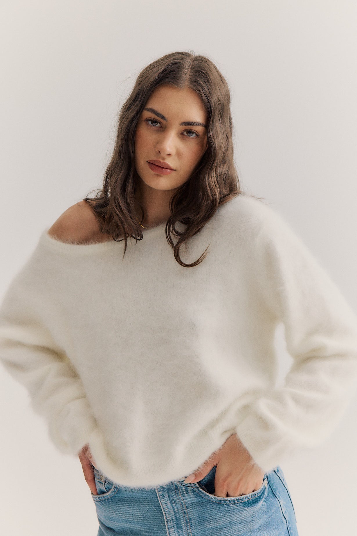Stella Boat Neck Knit - Snow