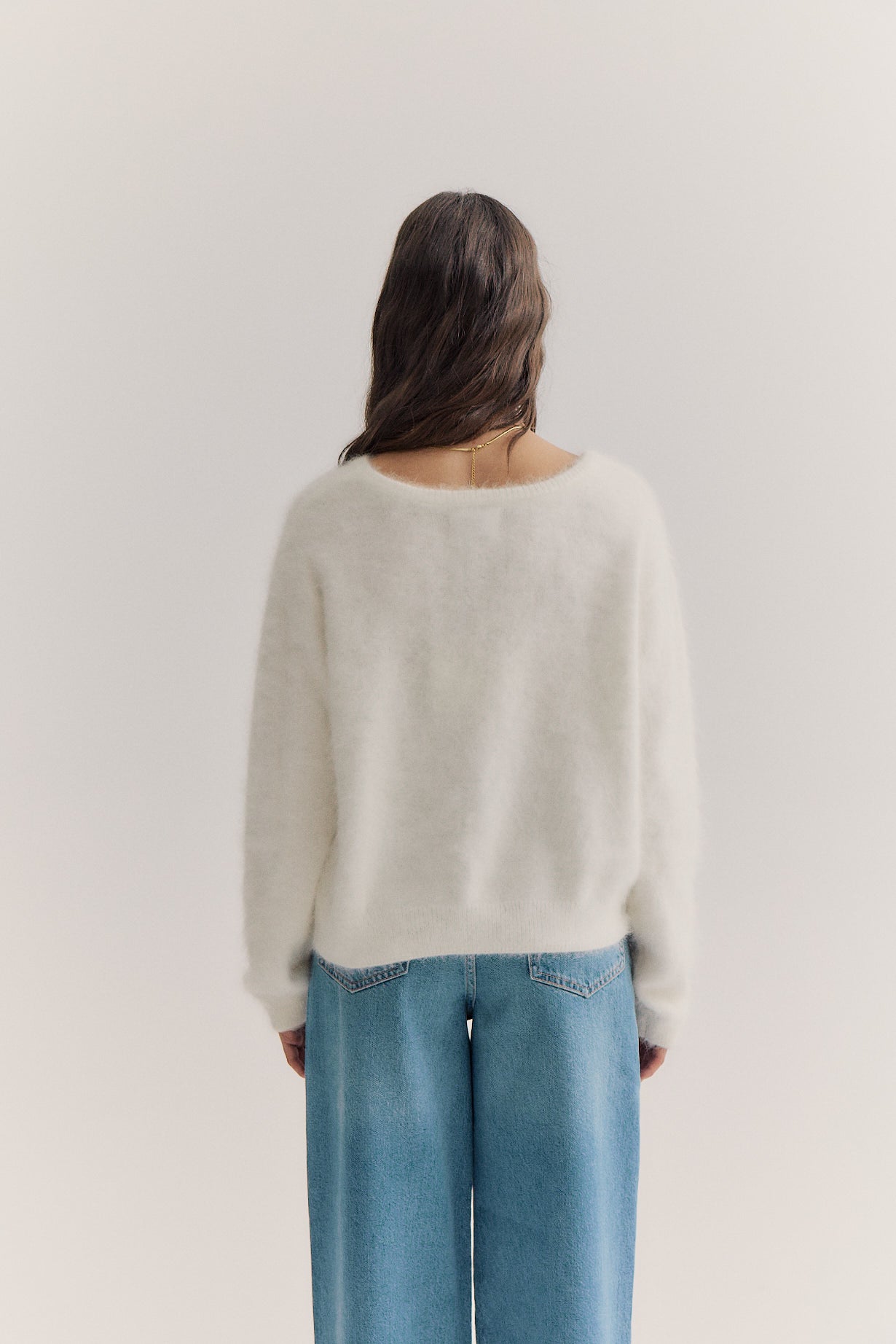 Stella Boat Neck Knit - Snow