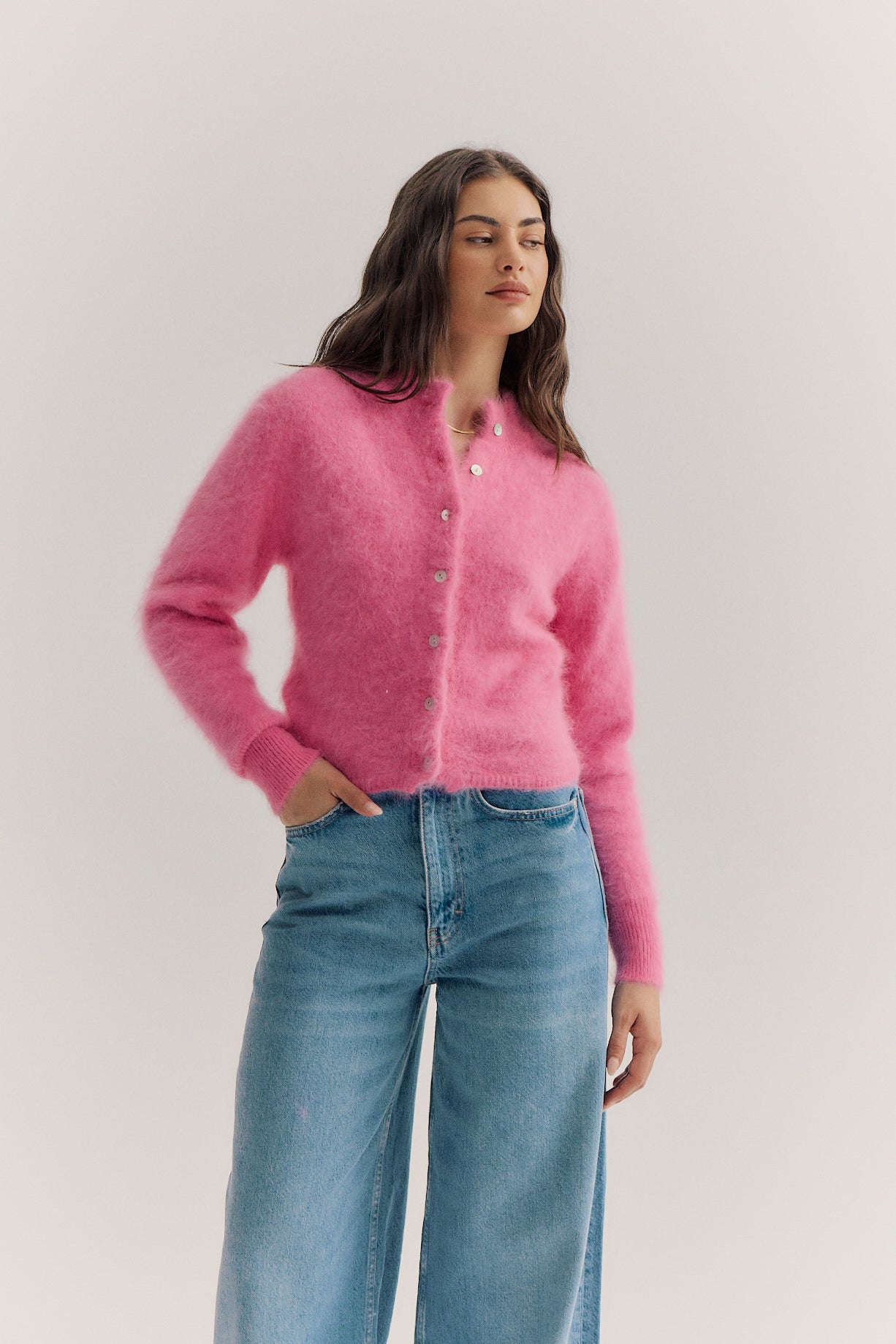 Bella Button up Cardigan - Bloom