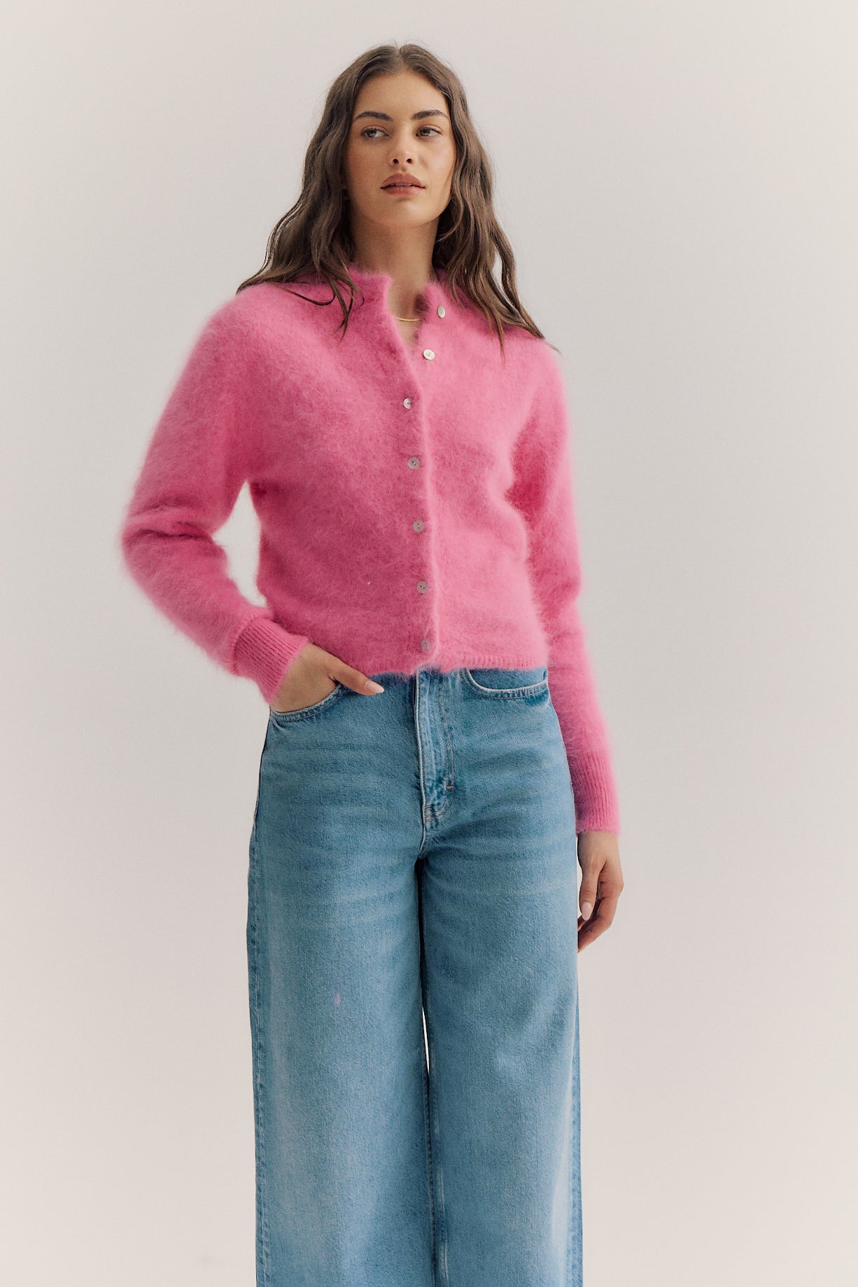 Bella Button up Cardigan - Bloom