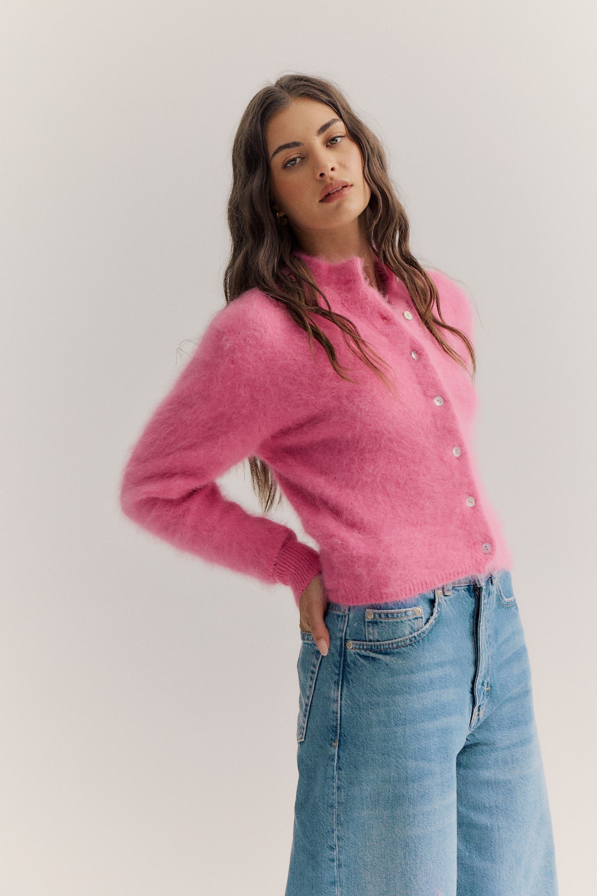 Bella Button up Cardigan - Bloom