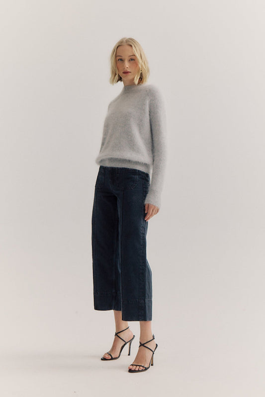 Adele Crew Neck Knit - Light Grey