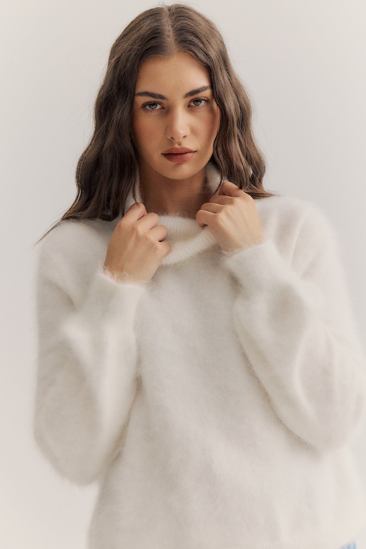 Maya Roll Neck Knit - Snow