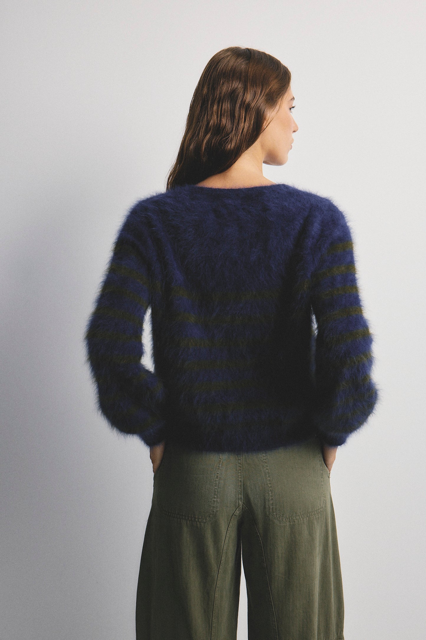 Tara Stripe Knit - Navy
