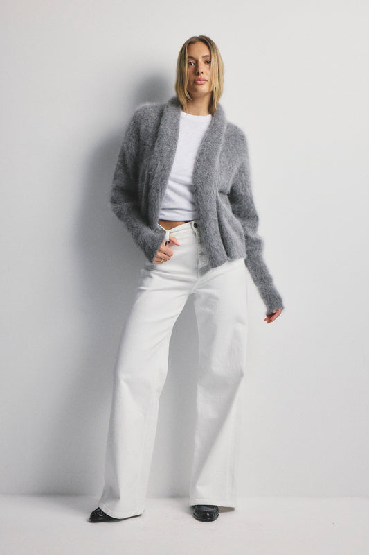Zoe Open Cardigan - Charcoal