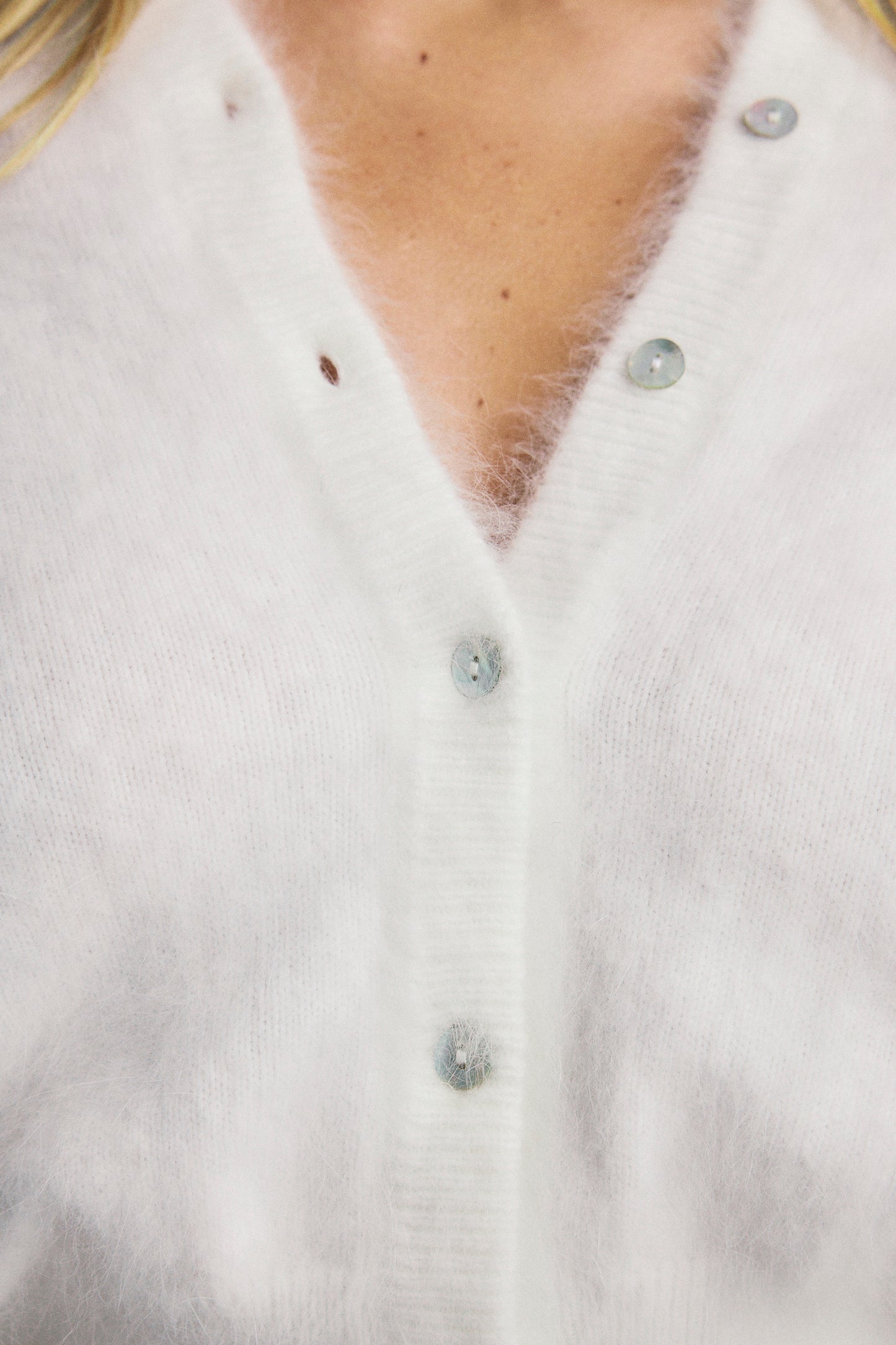 Frankie Crew Cardigan - Snow