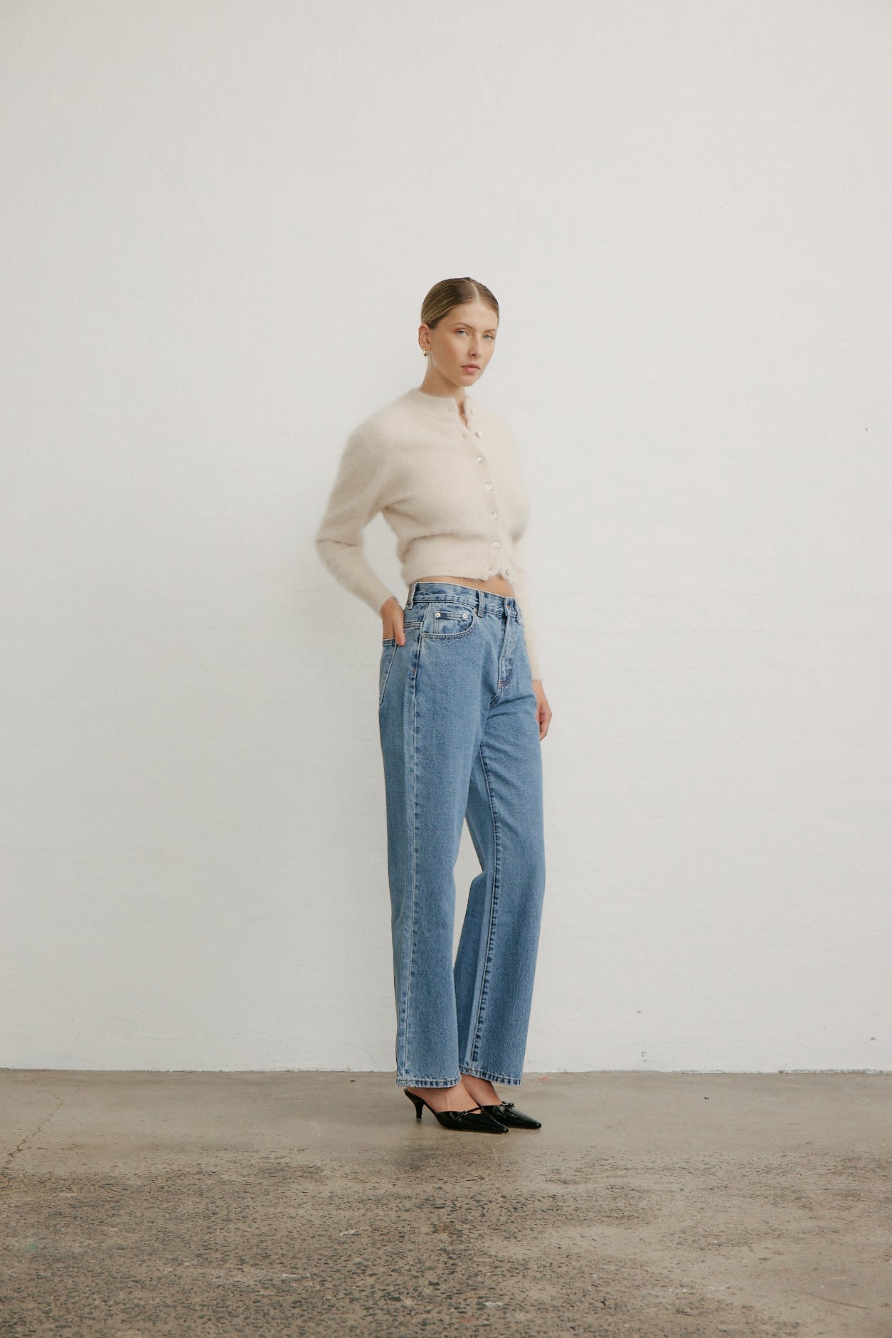 Bella Button up Cardigan - Oatmeal