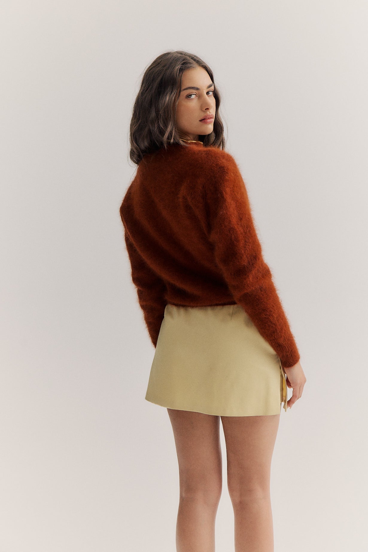 Bella Button up Cardigan - Chocolate