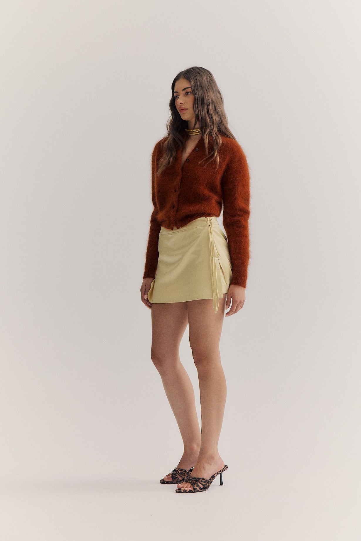 Bella Button up Cardigan - Chocolate