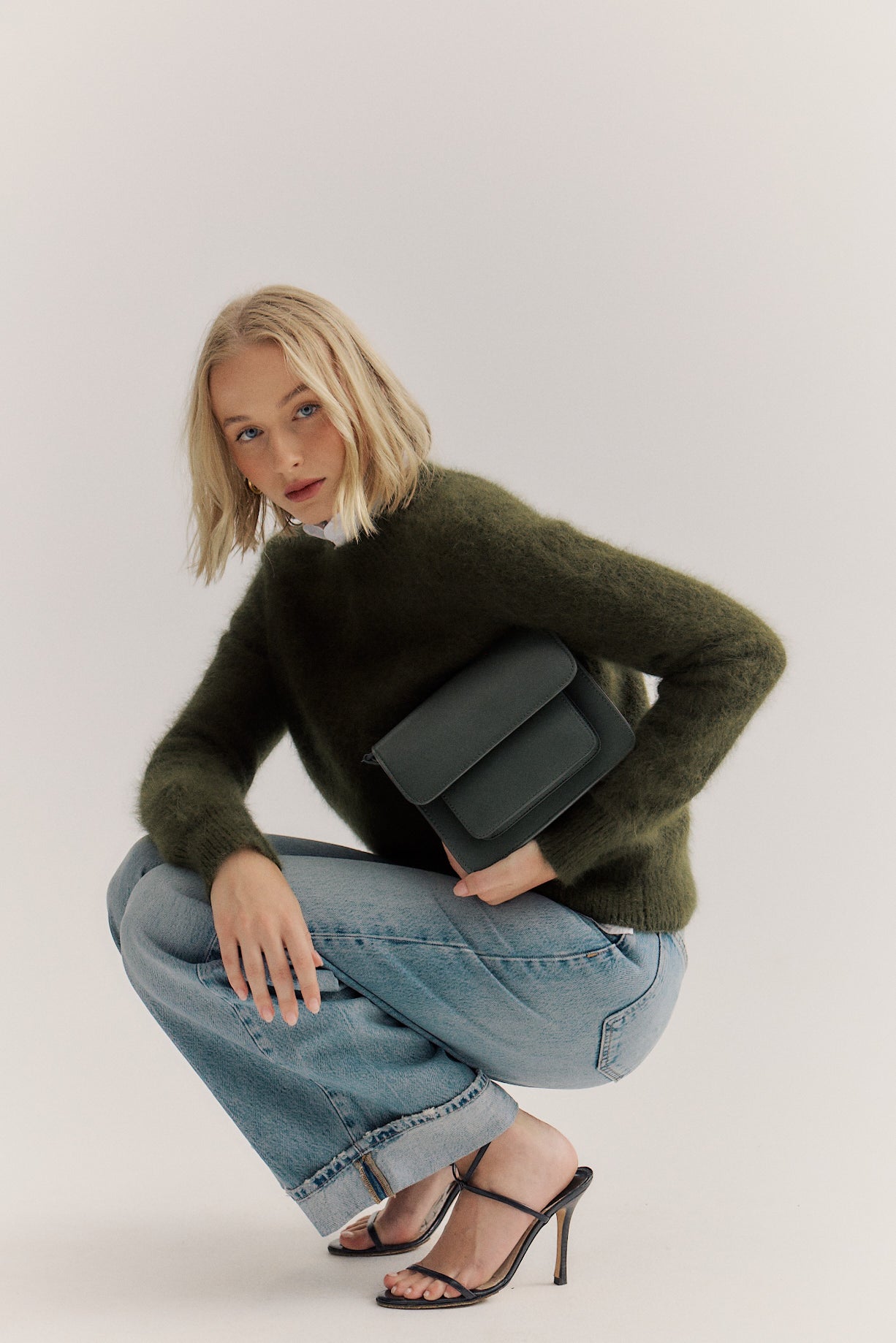 Adele Crew Neck Knit - Moss