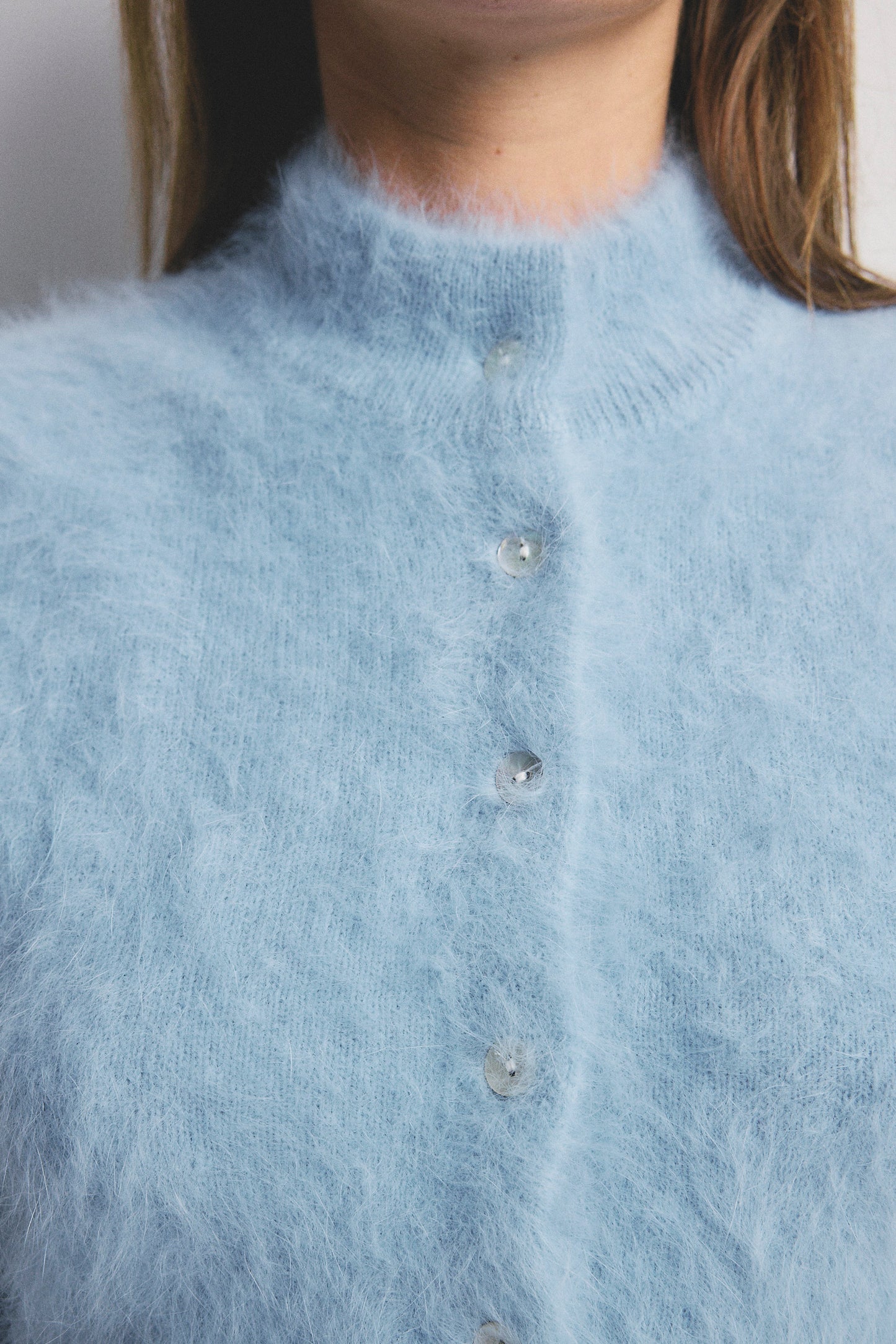 Bella Button up Cardigan - Sky