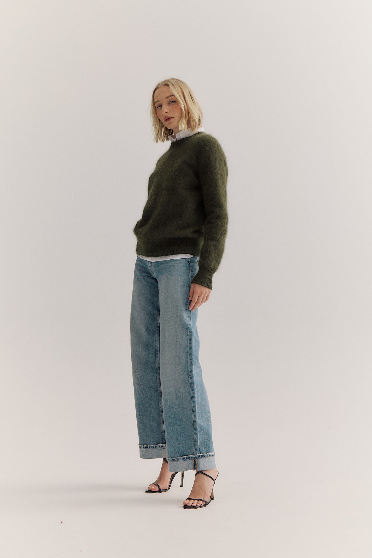 Adele Crew Neck Knit - Moss