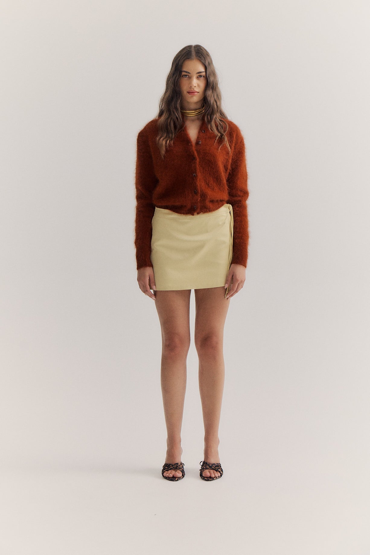 Bella Button up Cardigan - Chocolate