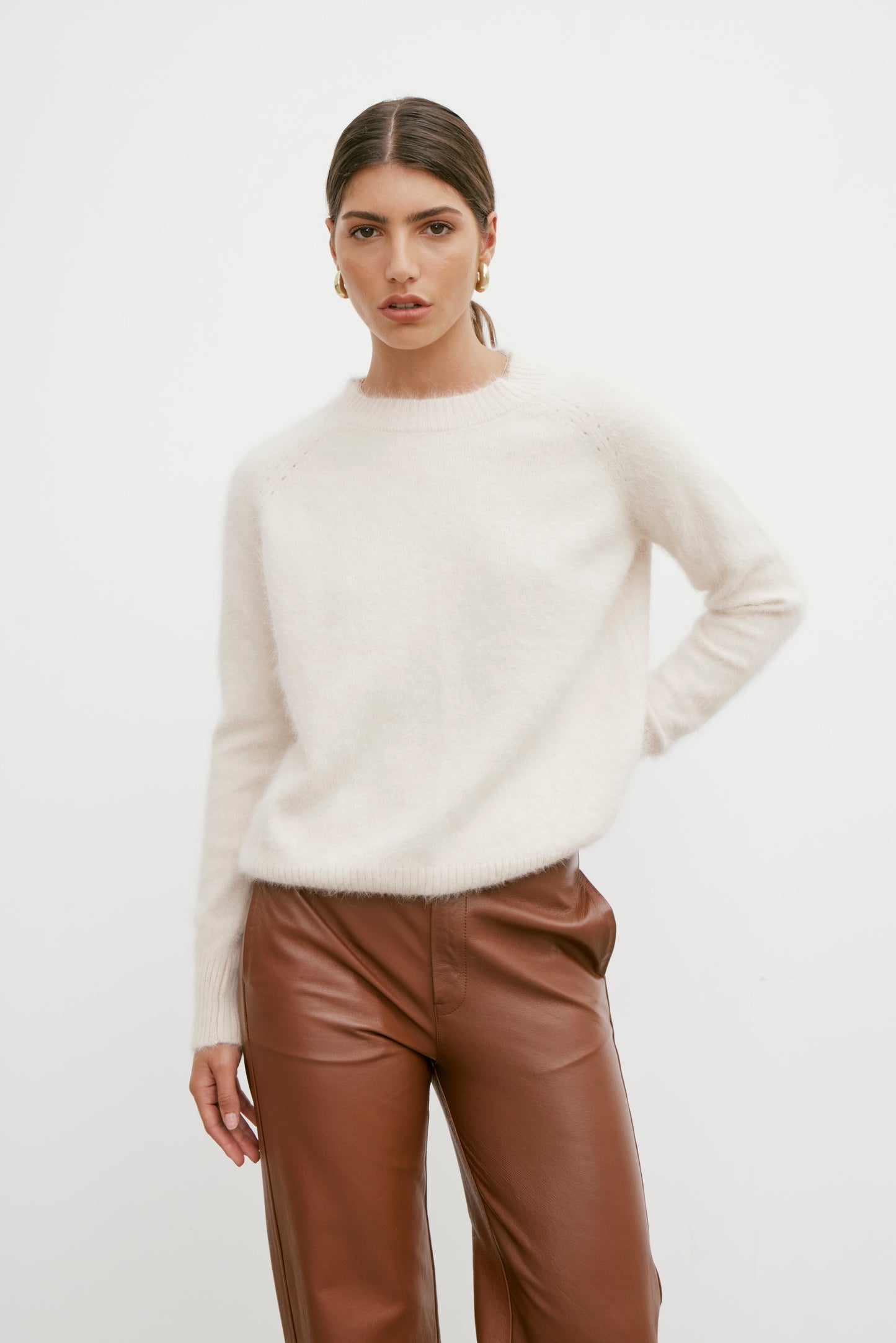 Adele Crew Neck Knit - Oatmeal