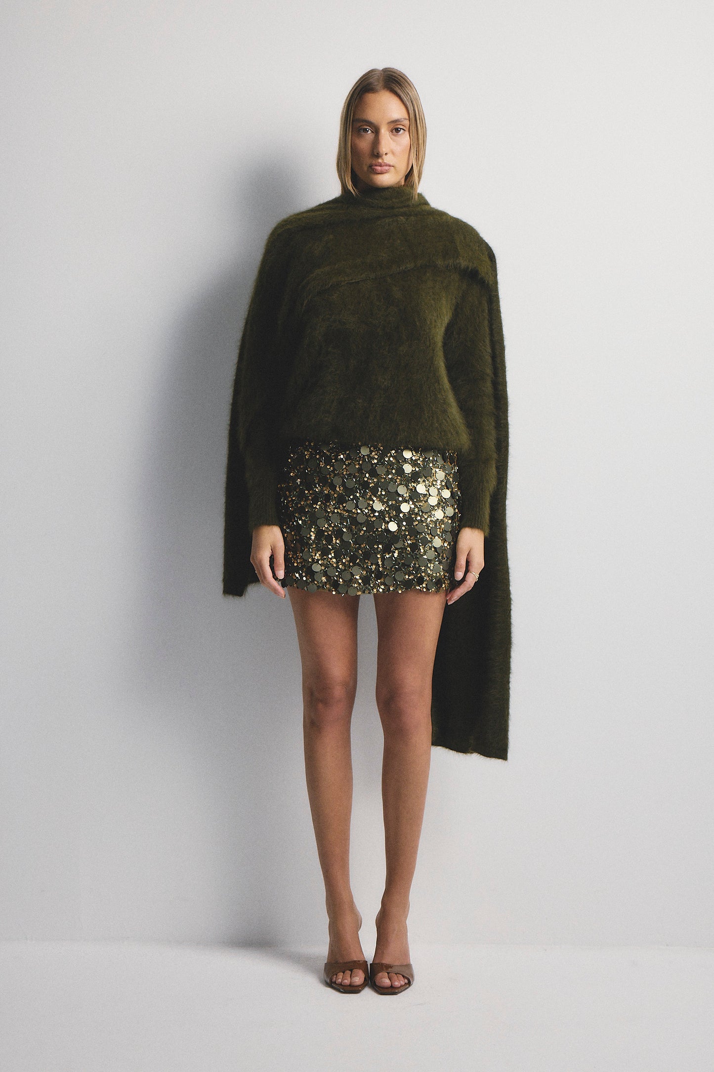 Adele Crew Neck Knit - Moss