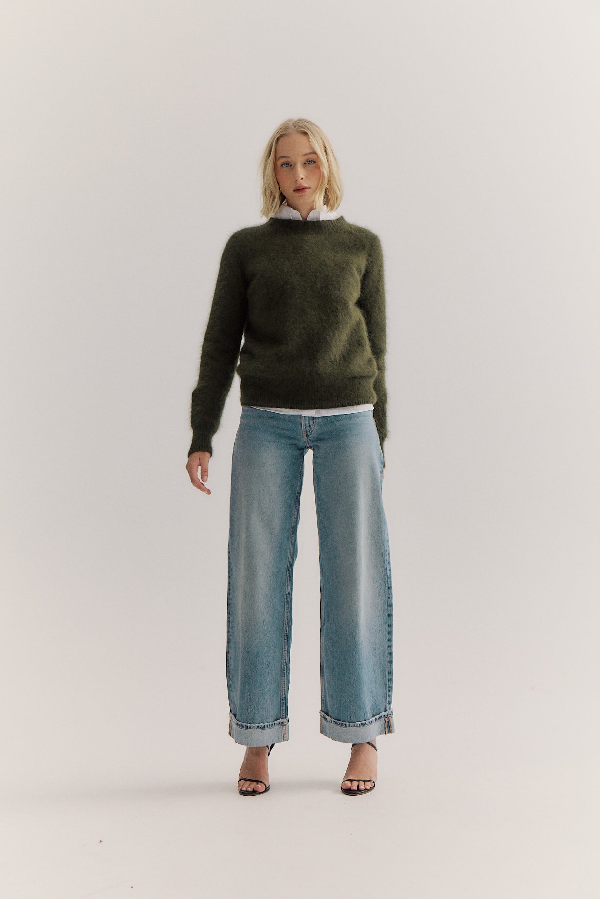 Adele Crew Neck Knit - Moss