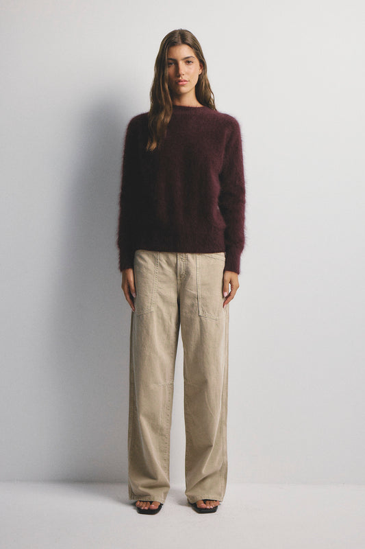 Adele Crew Neck Knit - Aubergine