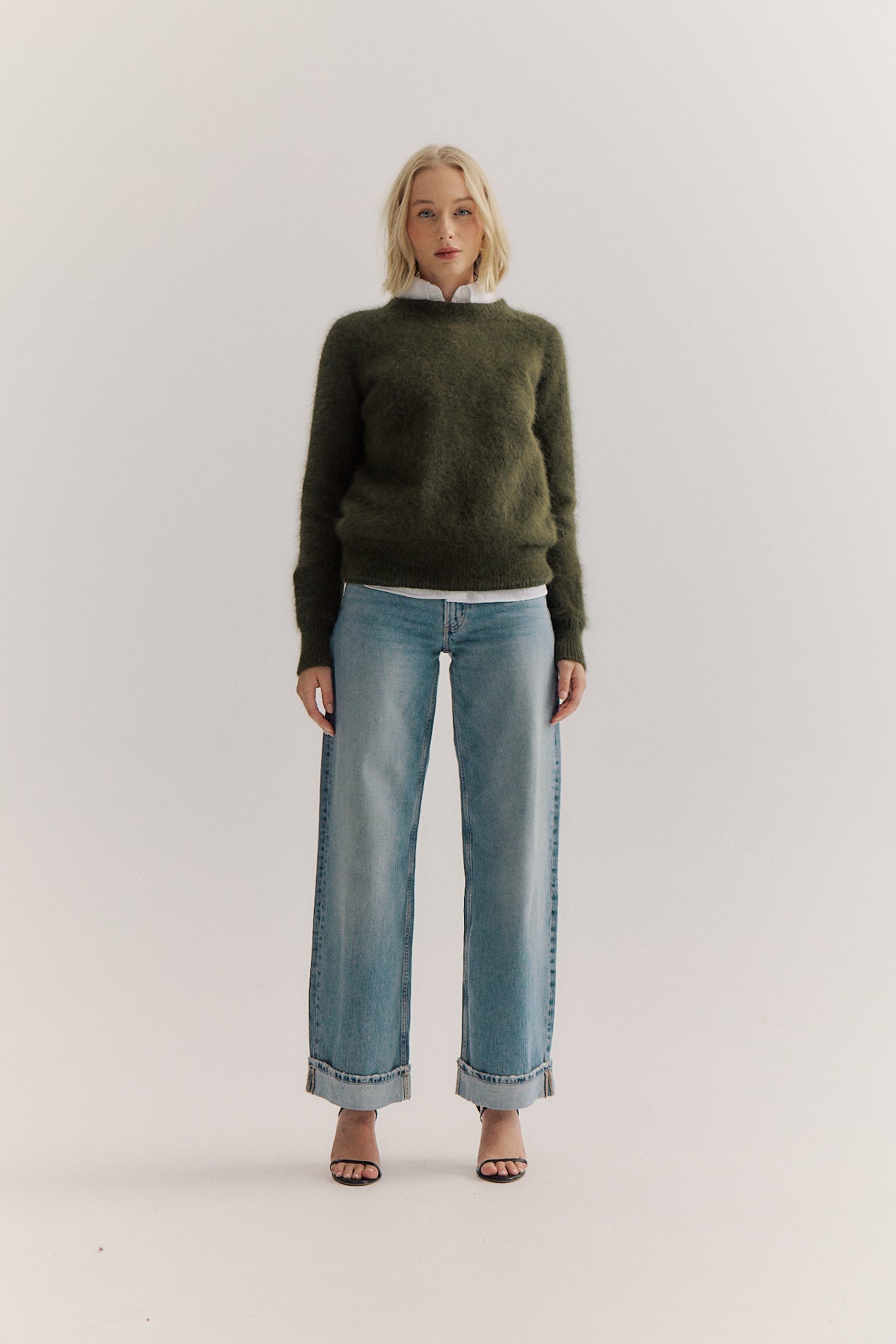 Adele Crew Neck Knit - Moss