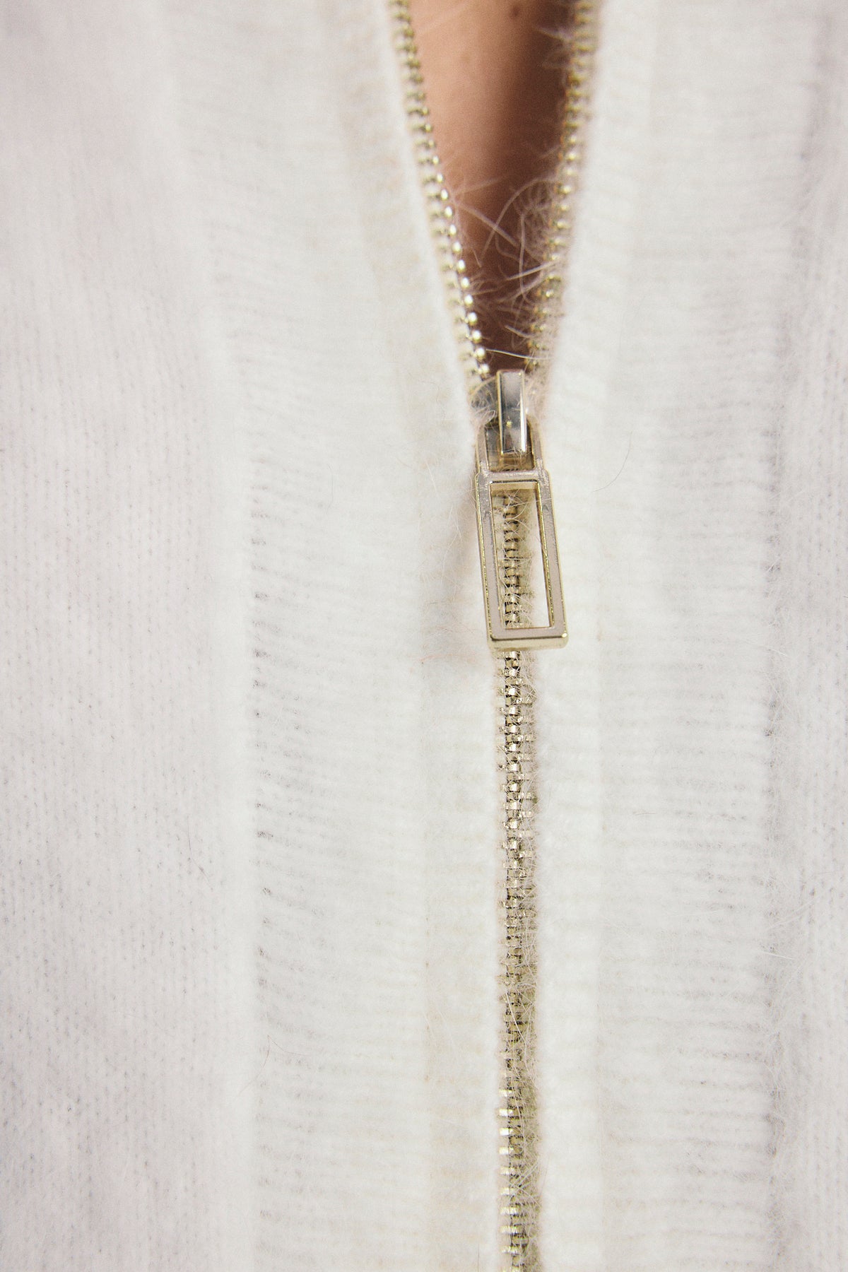 Felix Zip Cardigan - Snow