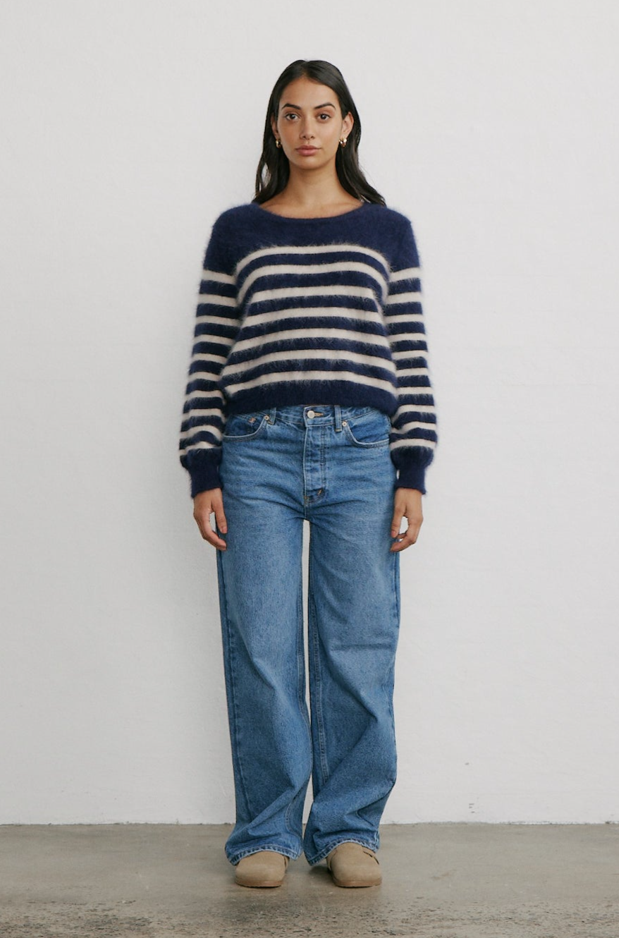 Tara Stripe Knit - Midnight