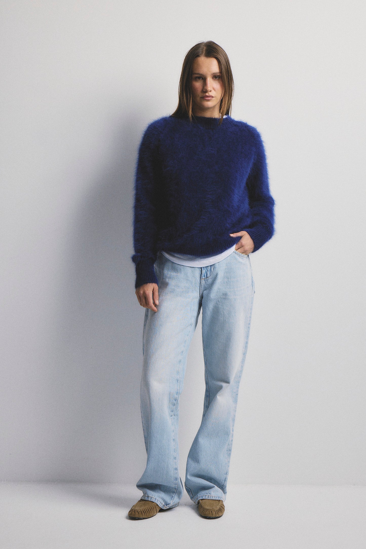 Adele Crew Neck Knit - Navy