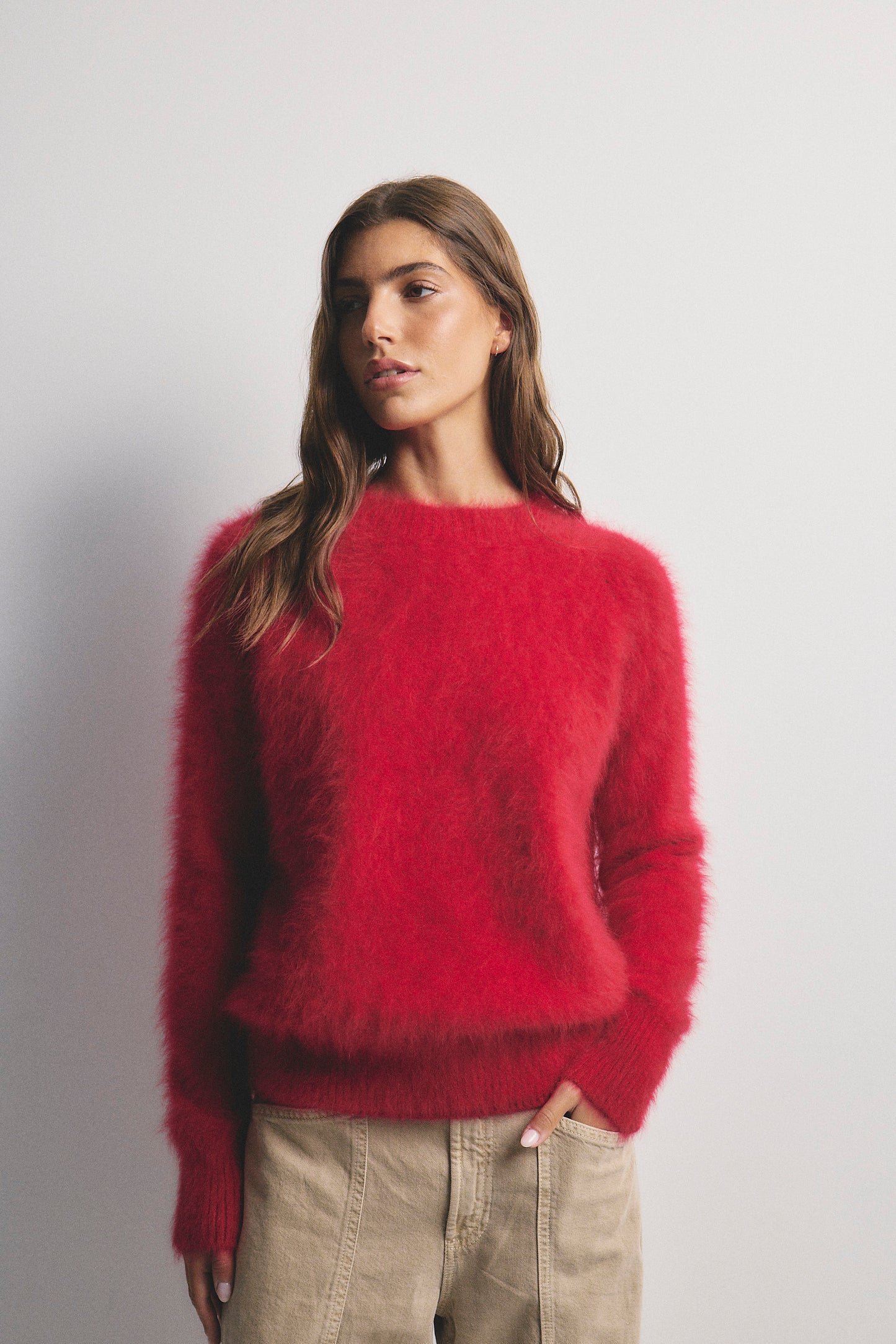 Adele Crew Neck Knit - Flame