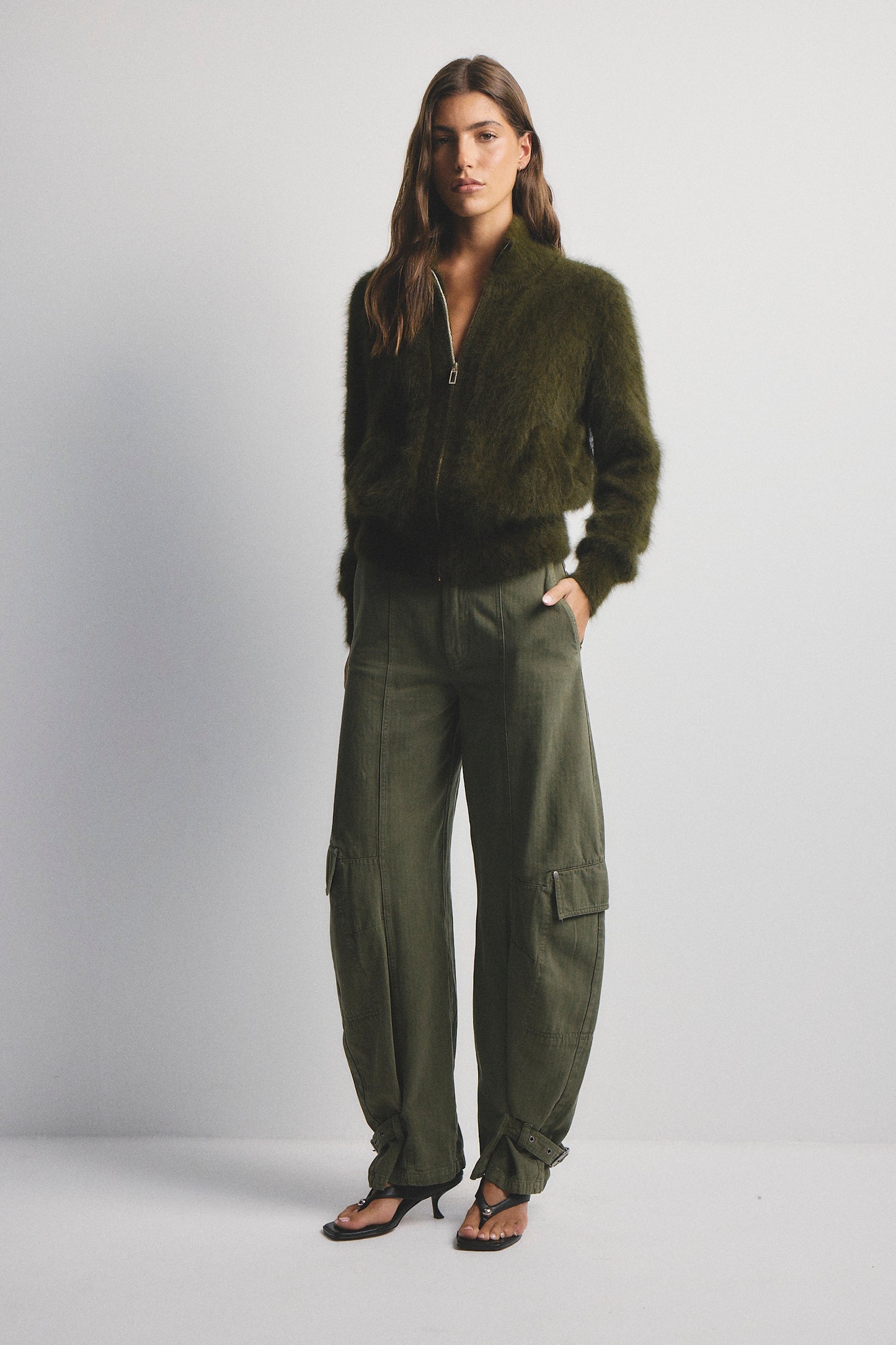 Felix Zip Cardigan - Moss