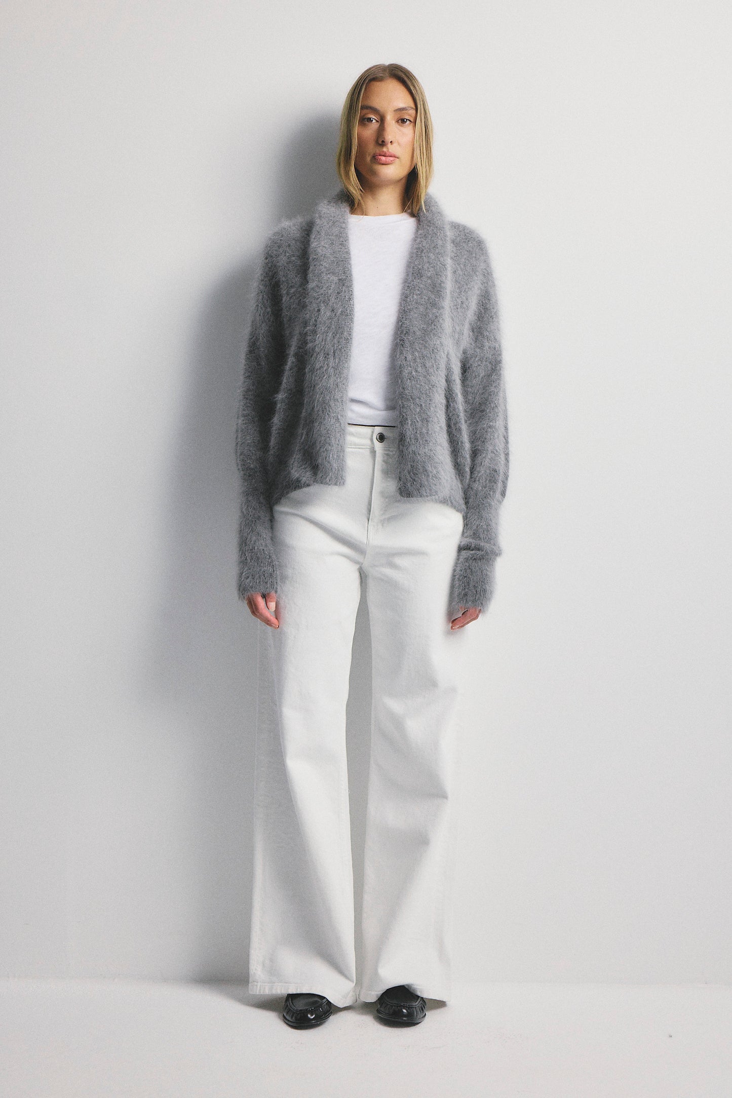 Zoe Open Cardigan - Charcoal