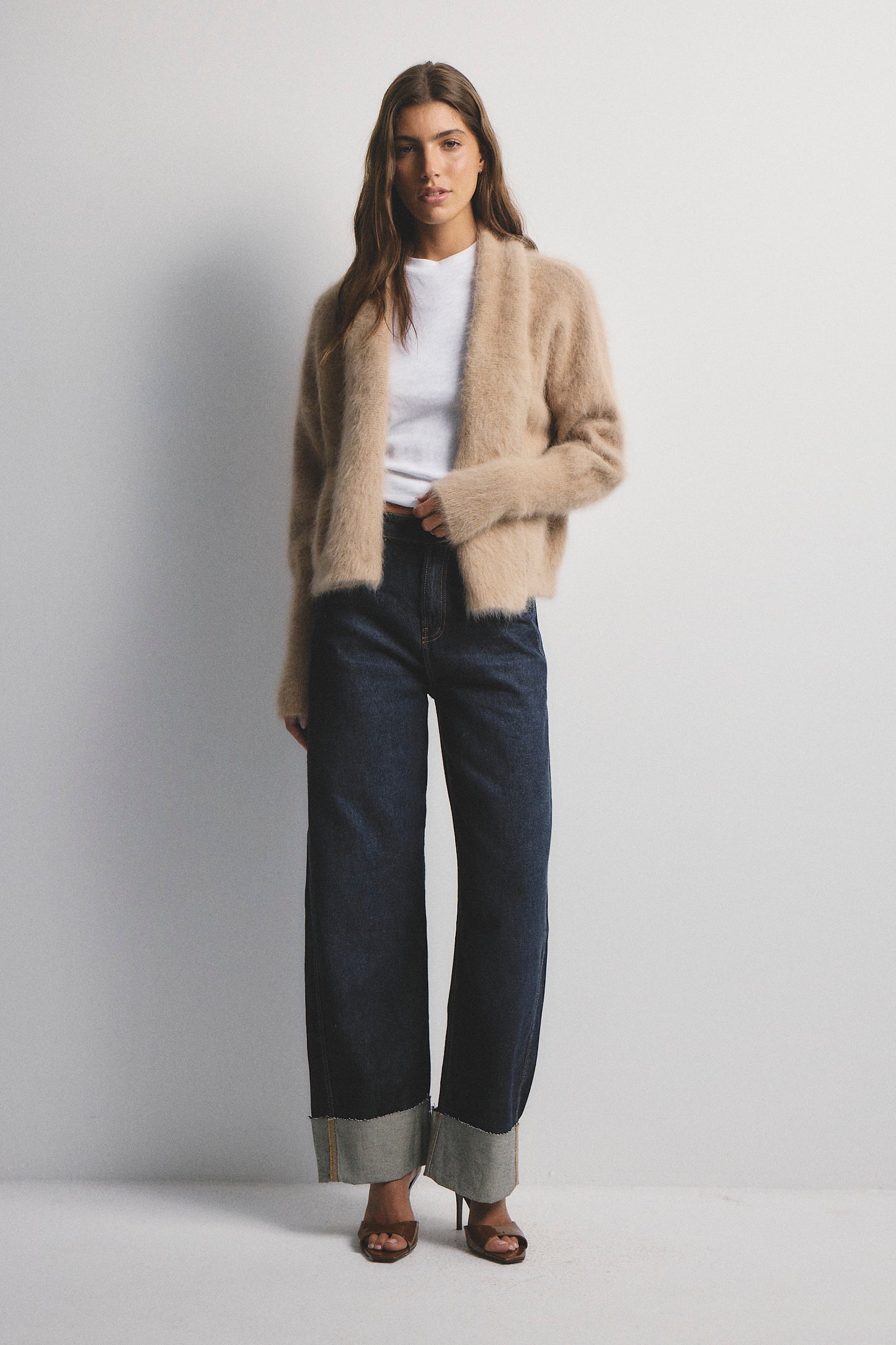 Zoe Open Cardigan - Latte